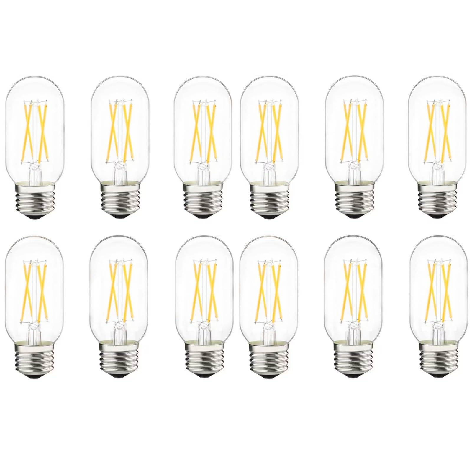 liveMAX Dimmable LED Tubular Bulb 6W E26 Antique Edison Style 600 Lumens Daylight White 5000K Pack of 12