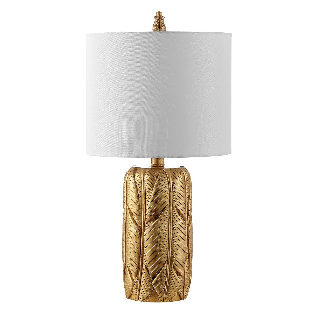 Safavieh Lighting Collection Wilsa Gold Leaf 23-inch Bedroom Living Room Home Office Desk Nightstand Table Lamp (LED Bulb Includ