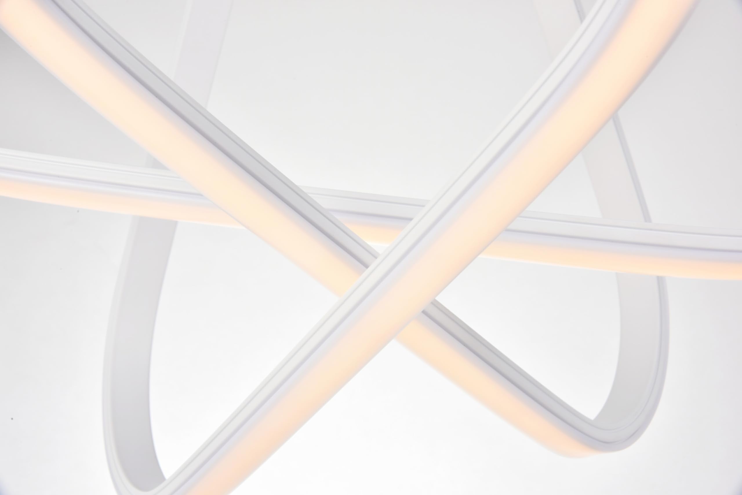 Elegant Lighting Dahlia White 3-Light Metal Pendant Fixture