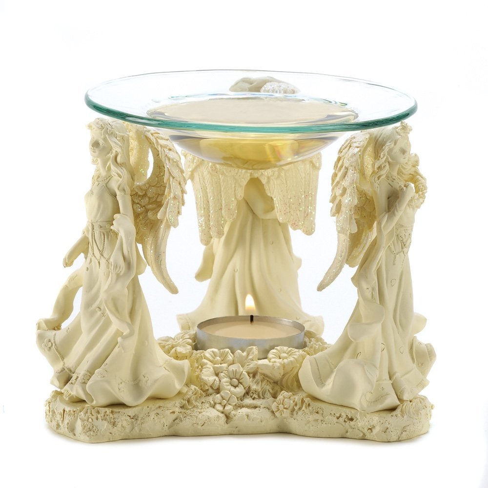 Gifts & Decor D1215 Angelic Trio Oil Warmer, No Size, Multicolor