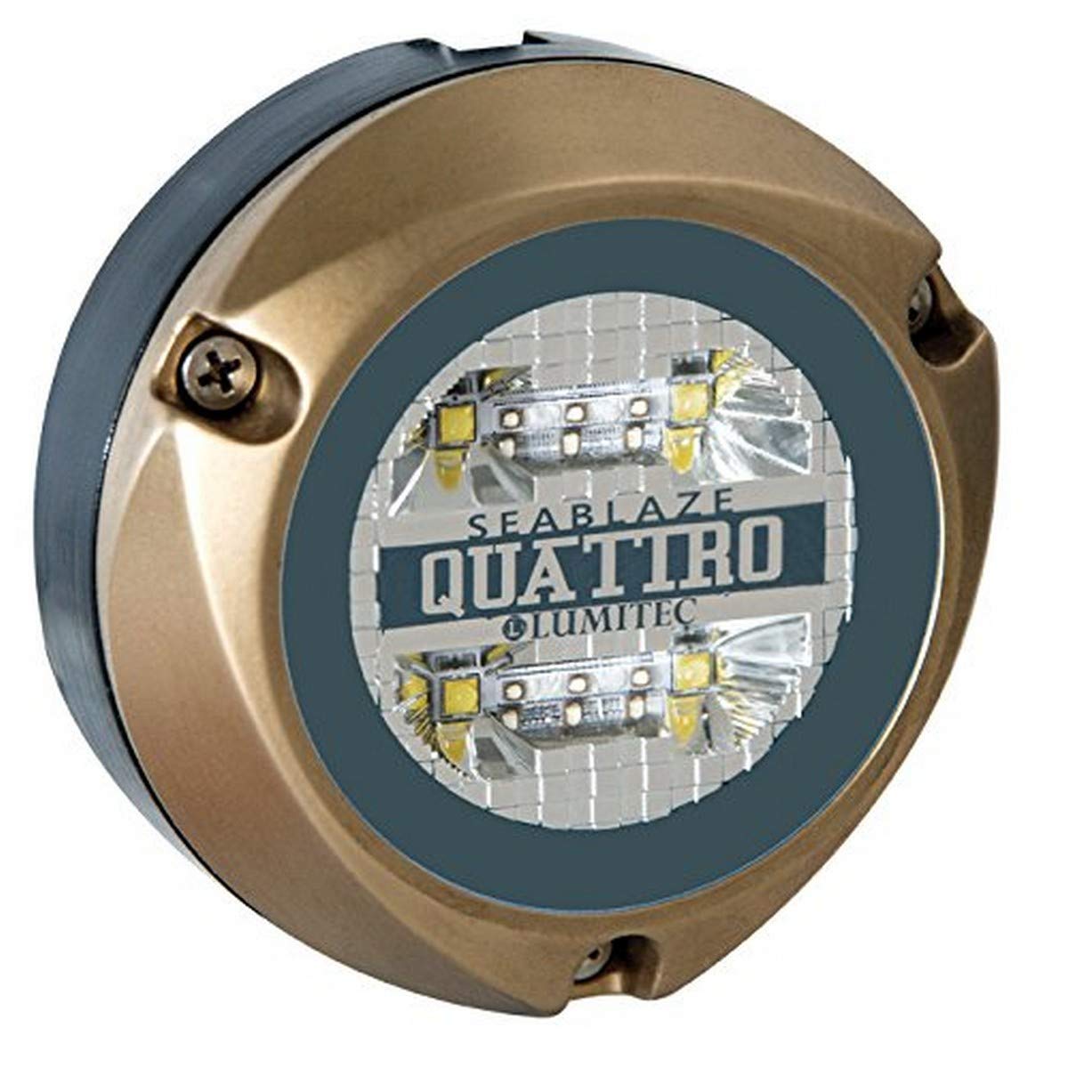 Lumitec Lighting 101460, LED Underwater Light, Surface Mount, Zambezi Quattro, Spectrum Full-Color, RGB