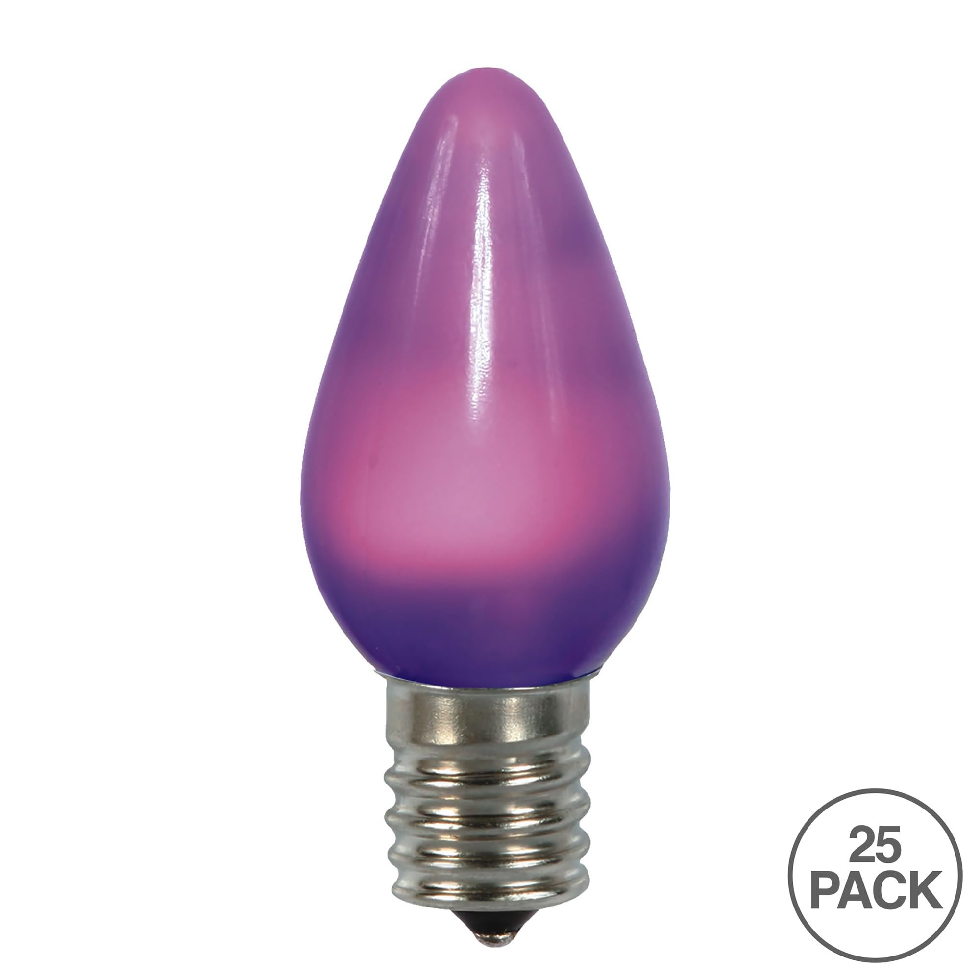 Vickerman C7 Ceramic LED Bulb, Purple, 130V, 0.96W, 3 Diodes, 25 Pack, Model XLEDSC76-25