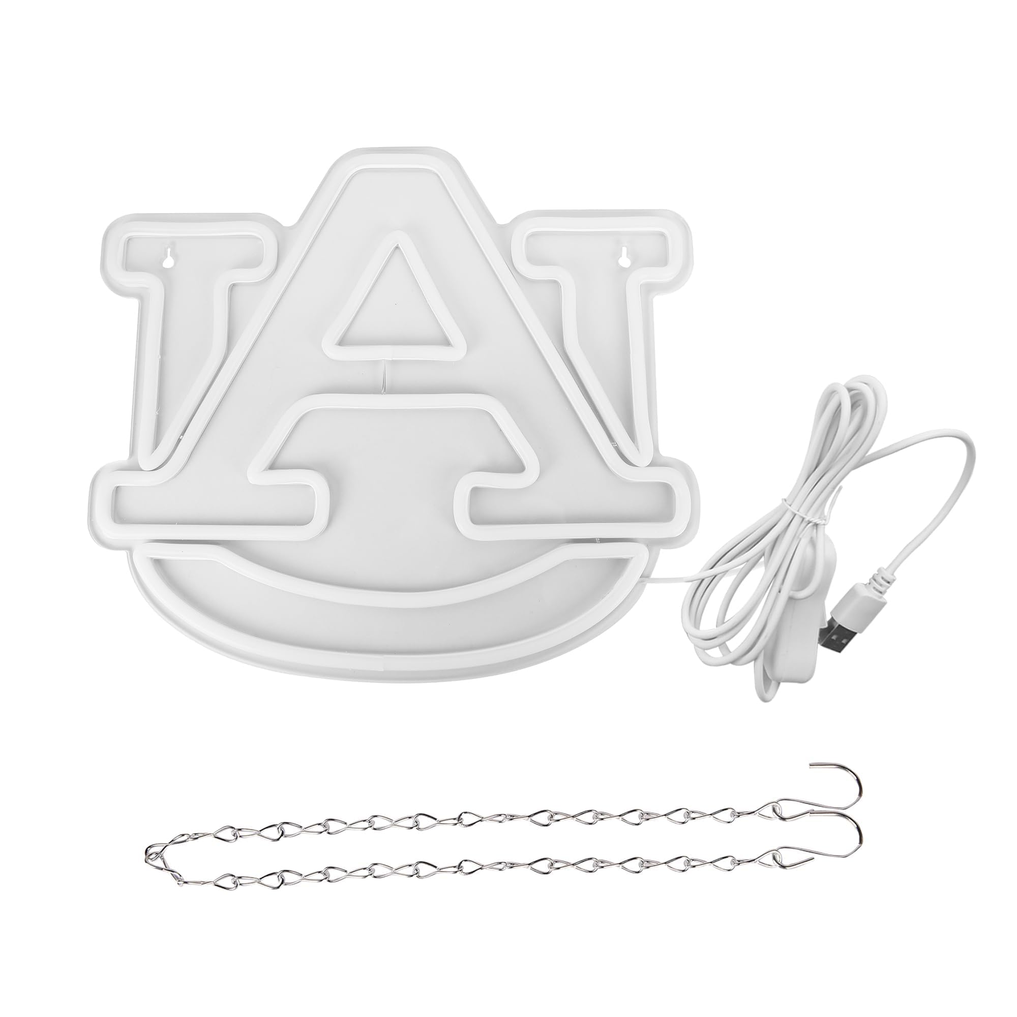 FTMGGDG University Neon Sign, Acrylic LED Basketball Team Logo, 13.77x11.81in, Auburn-Red, Model FMXD100
