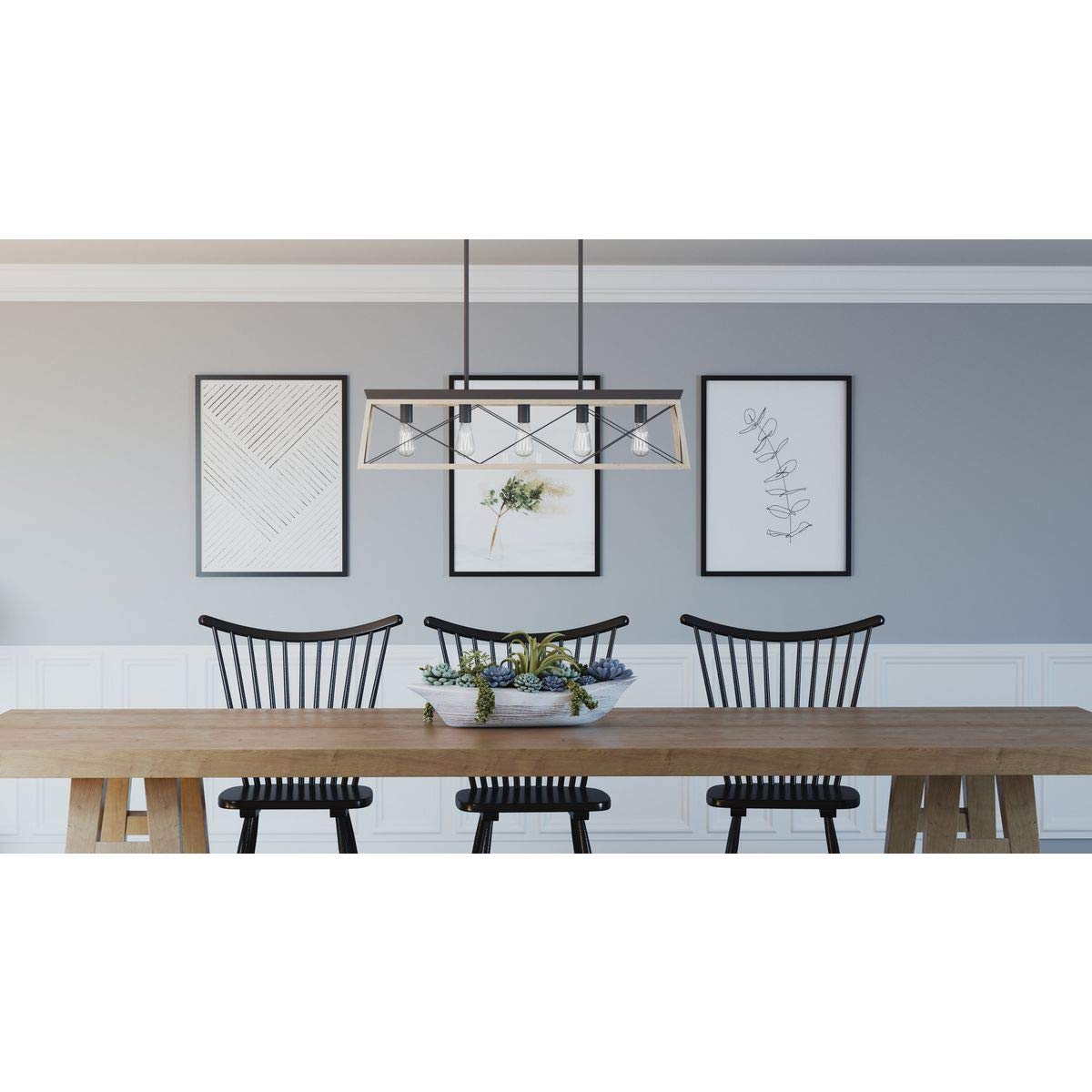 Briarwood Collection 5-Light Coastal Chandelier Light Graphite