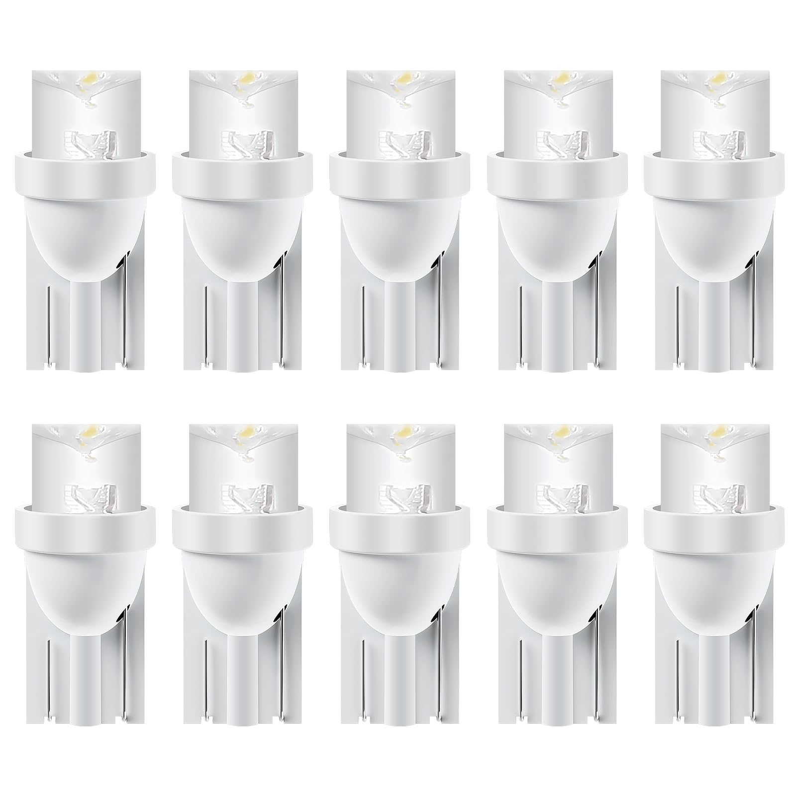 cciyu 10 Pack White T10 168 194 LED Bulbs for Instrument Cluster Dash Light - Bright, Energy Efficient Lighting