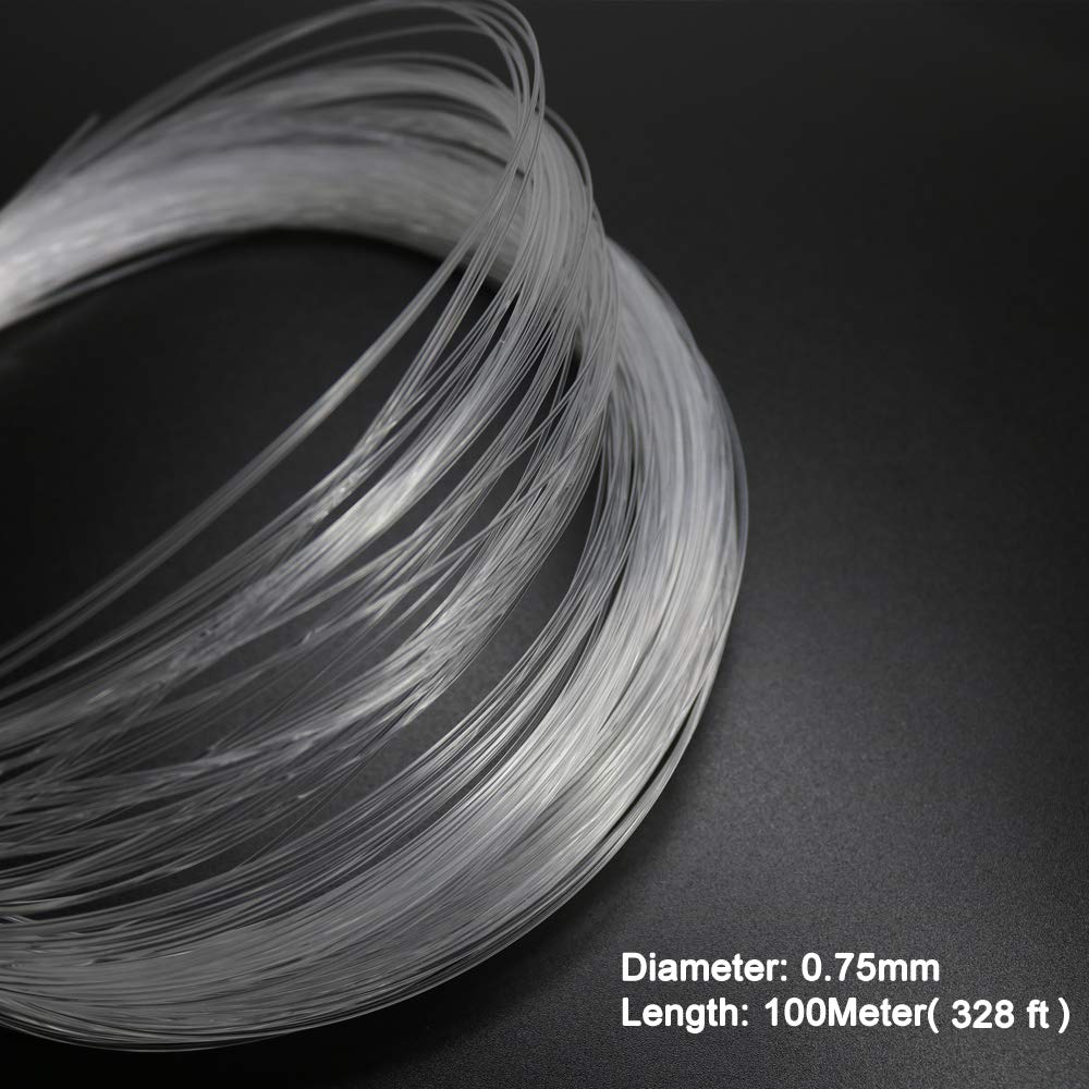 Azimom 100M Pmma Plastic End Glow Fiber Optic Cable 0.75Mm For Led Star Sky Ceiling