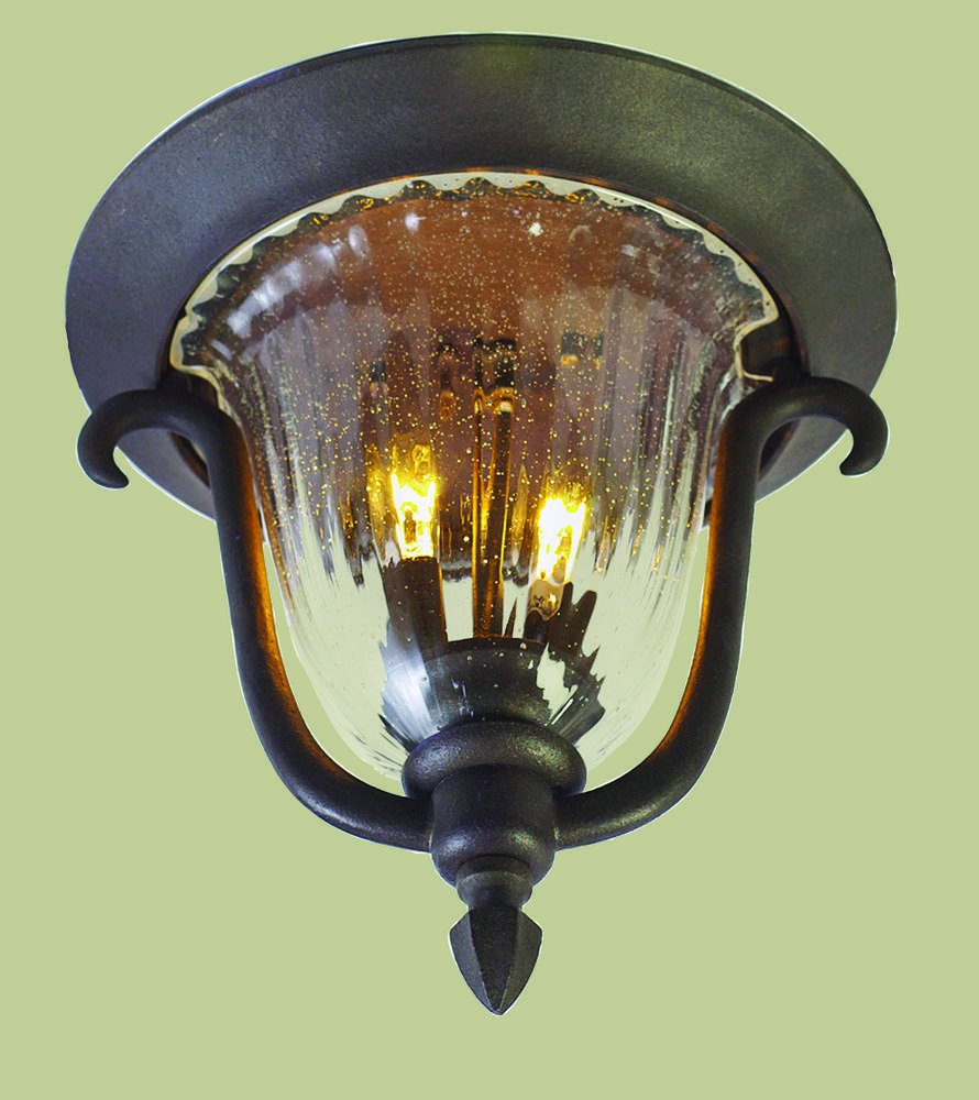 Kalco 9017BB Santa Barbara Outdoor 2 Light Flush Mount