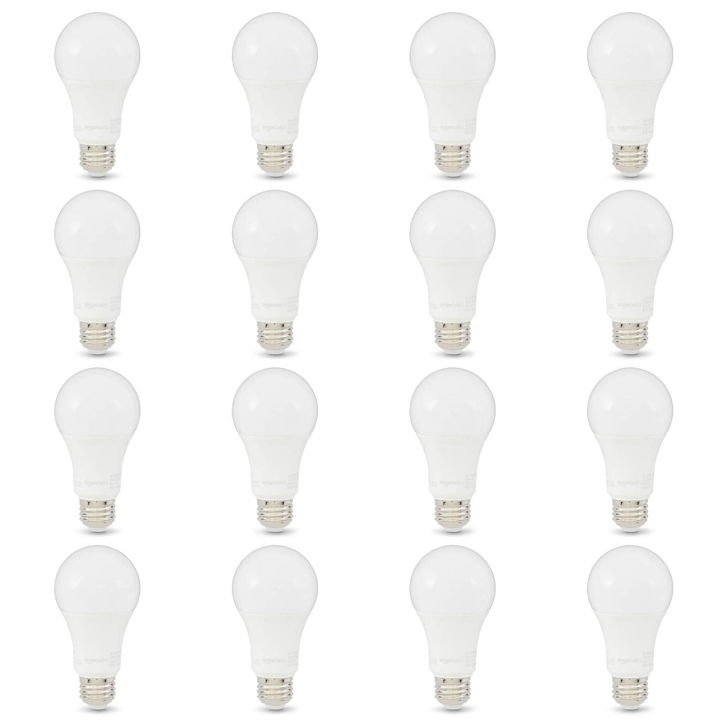 Amazon Basics A19 LED Light Bulbs 100 Watt Equivalent  Daylight White (5000K)  Energy Efficient 15 W  Non-Dimmable  10 000 Hour Lifetime  16 count (Pack of 1)