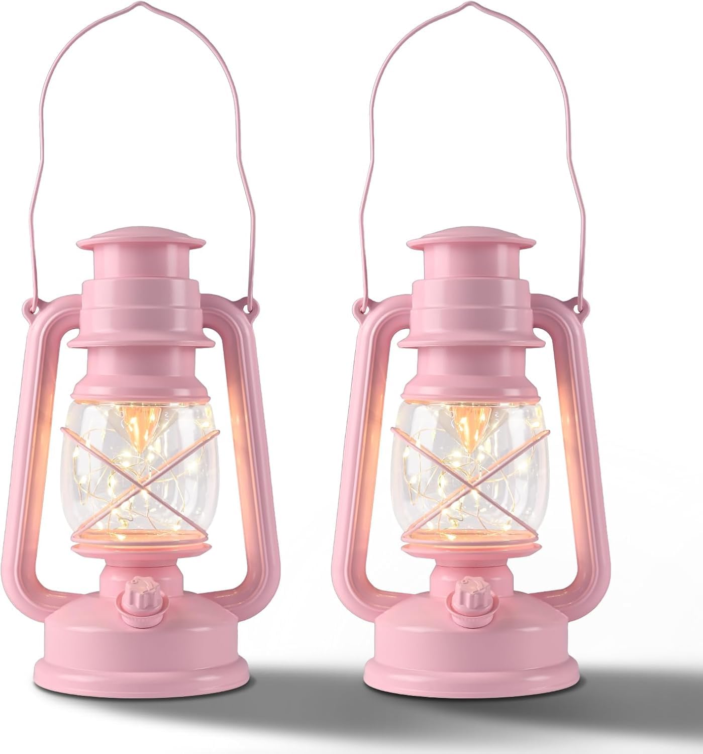 Decorative Lanterns Indoor with Warm LED Fairy Lights for Garden, Camping Lantern, Vintage Battery Operated Lantern, Outdoor Lan
