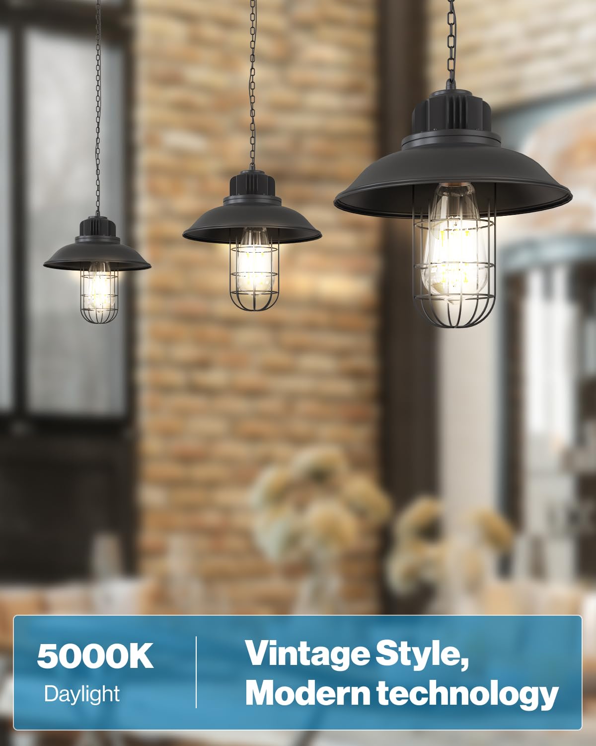 Sunco 12 Pack Vintage Led Edison Bulbs, 75W Equivalent 8.5W, 1000 Lm, Dimmable St58 Filament, 5000K Daylight, E26 Medium Base, C
