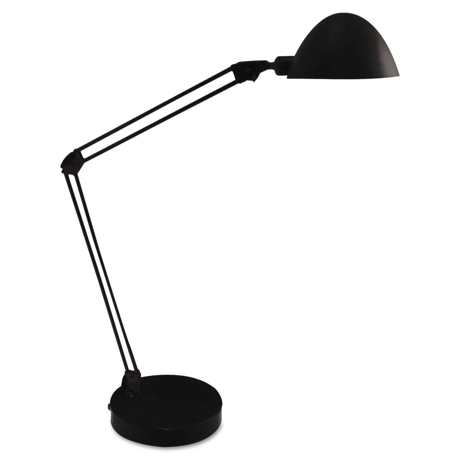 LEDU Flex-Reach Domed LED Desk Lamp, Daylight, Plastic, Model L9142BK, Black