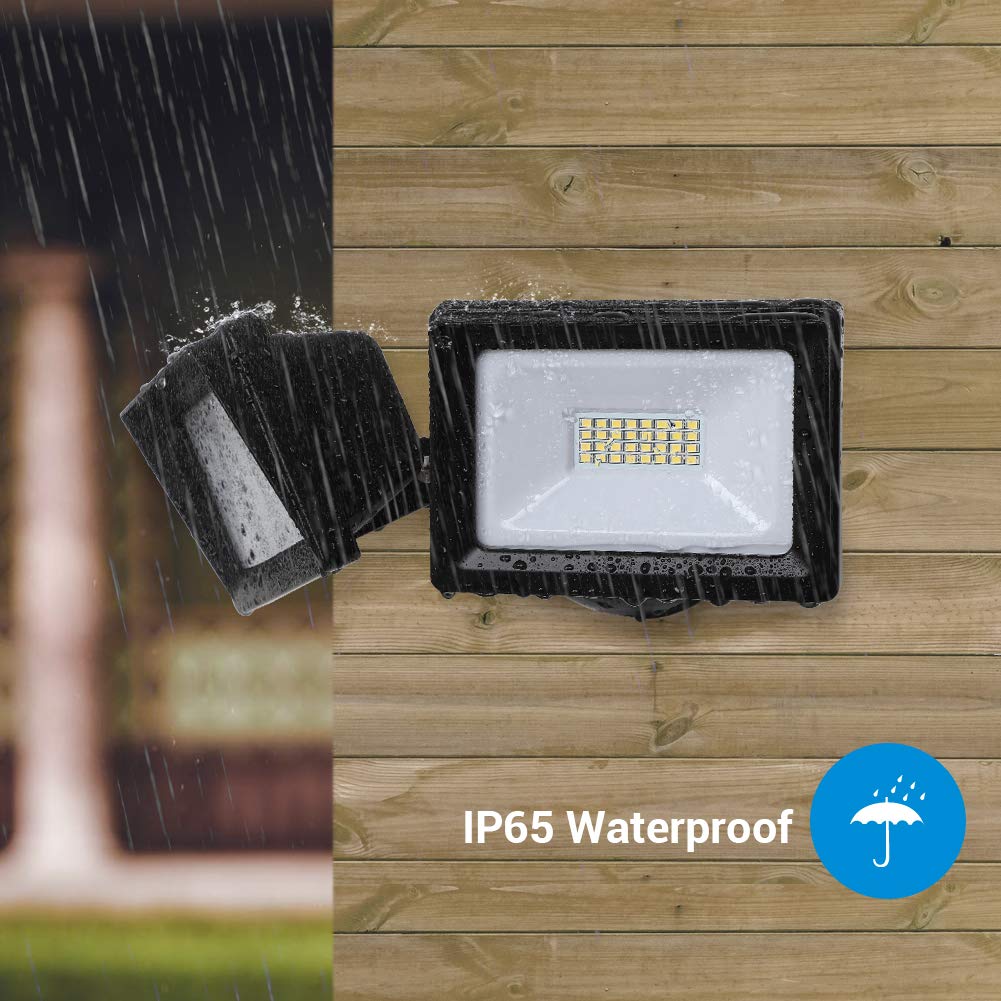 DEWENWILS LED Security Light, 62W Dusk to Dawn, 5400LM, IP65 Waterproof, 5000K Daylight, Black, Model HHSL03A