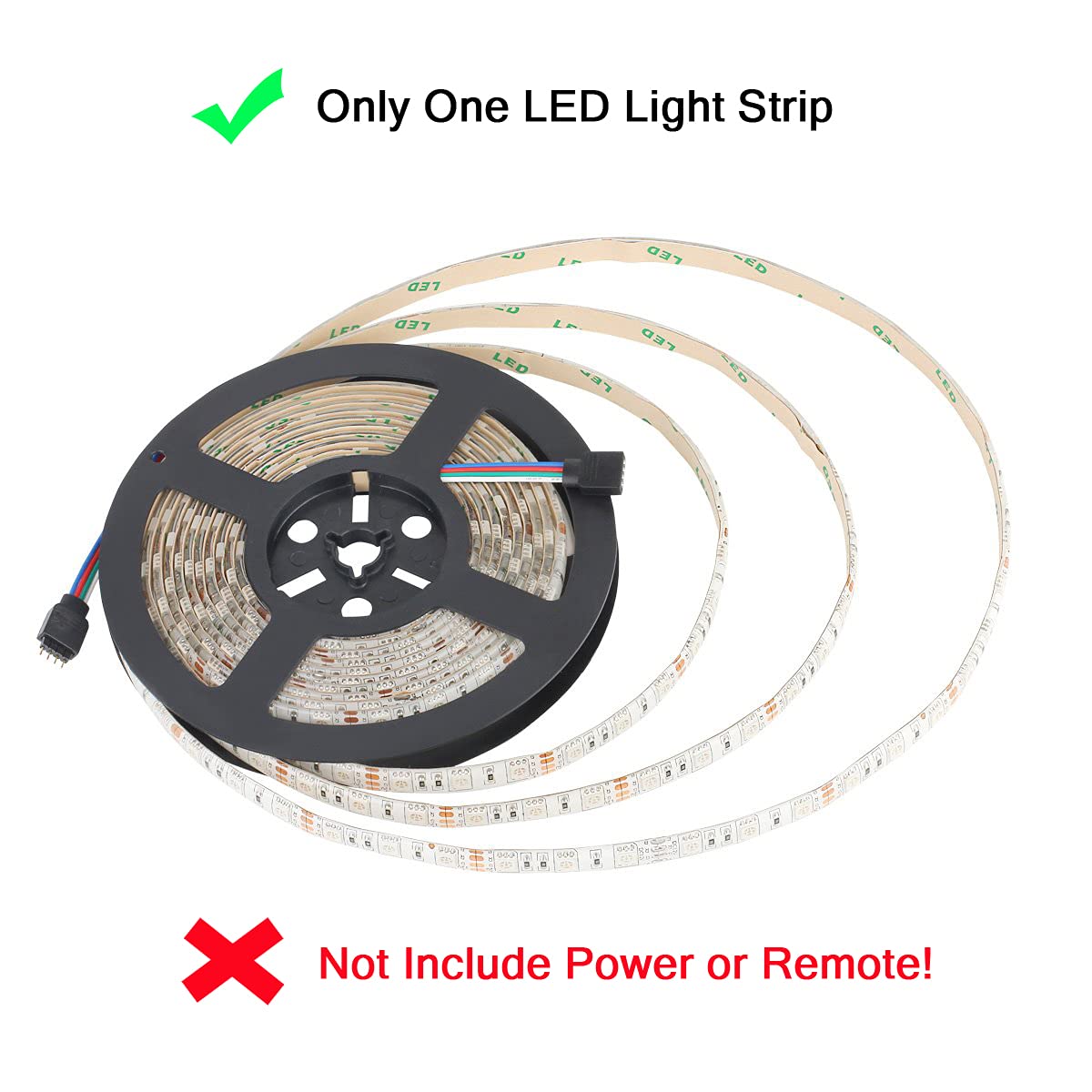 SUPERNIGHT RGB Waterproof 5050 SMD Flexible Strip Light, 16.4ft (5M), Model LC-128-B, Vinyl Material, Multi-Color Lighting