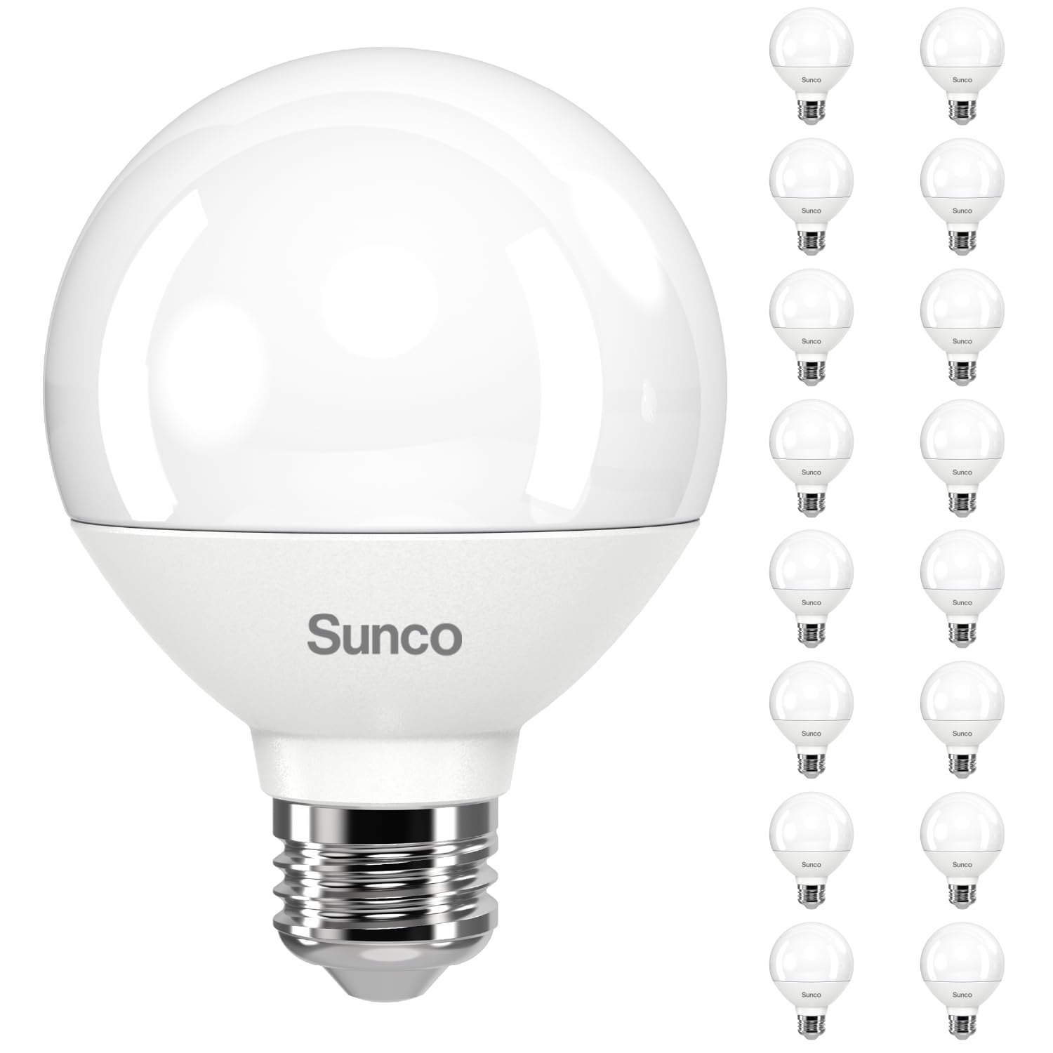 Sunco 16 Pack G25 LED Light Bulbs, Globe Vanity Lights for Bathroom High Output, 1000 LM, 11W (100W Equivalent), 2700K Soft Whit