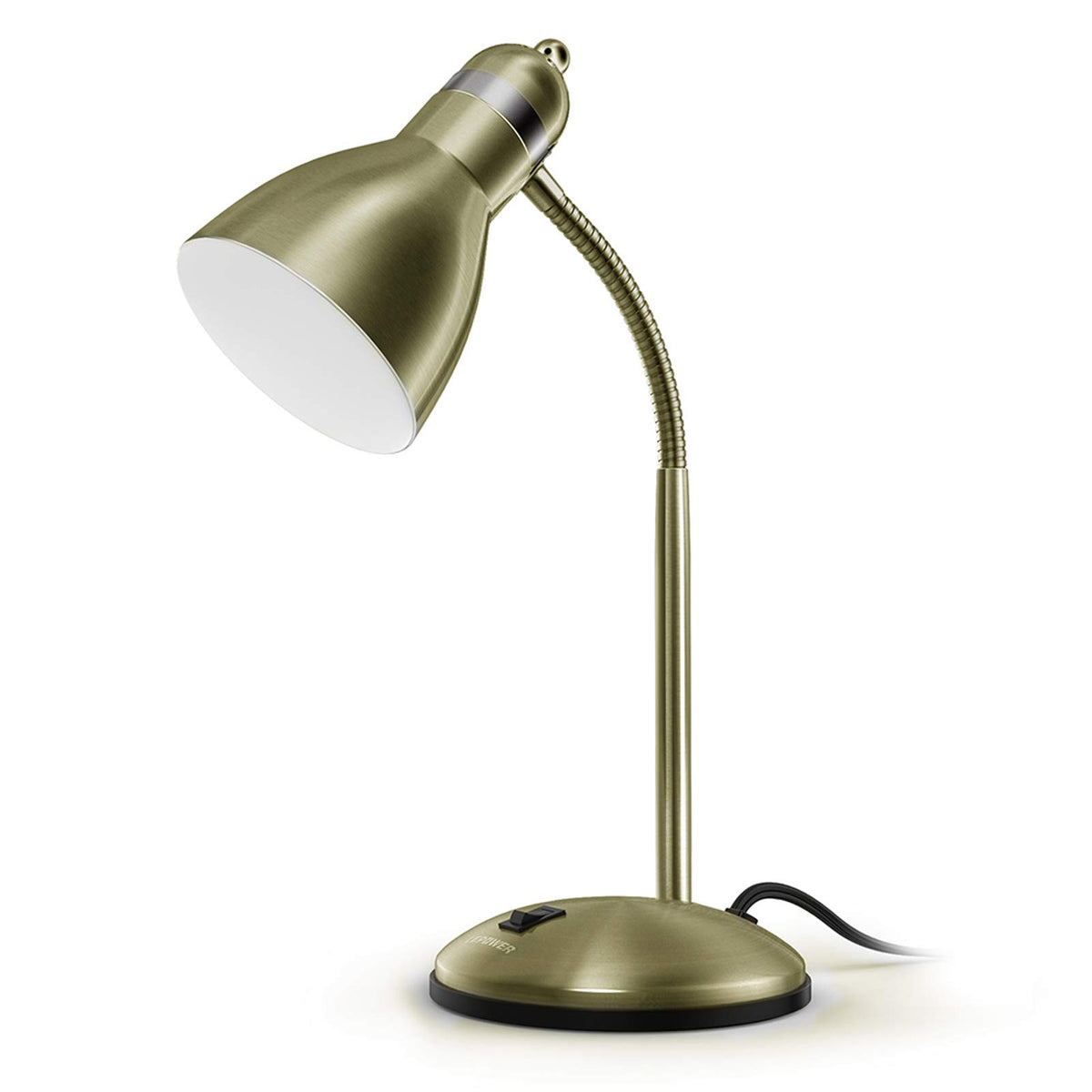 Lepower Metal Desk Lamp, Adjustable Goose Neck Table Lamp, Eye-Caring Study Desk Lamps For Bedroom, Study Room And Office (Bronz