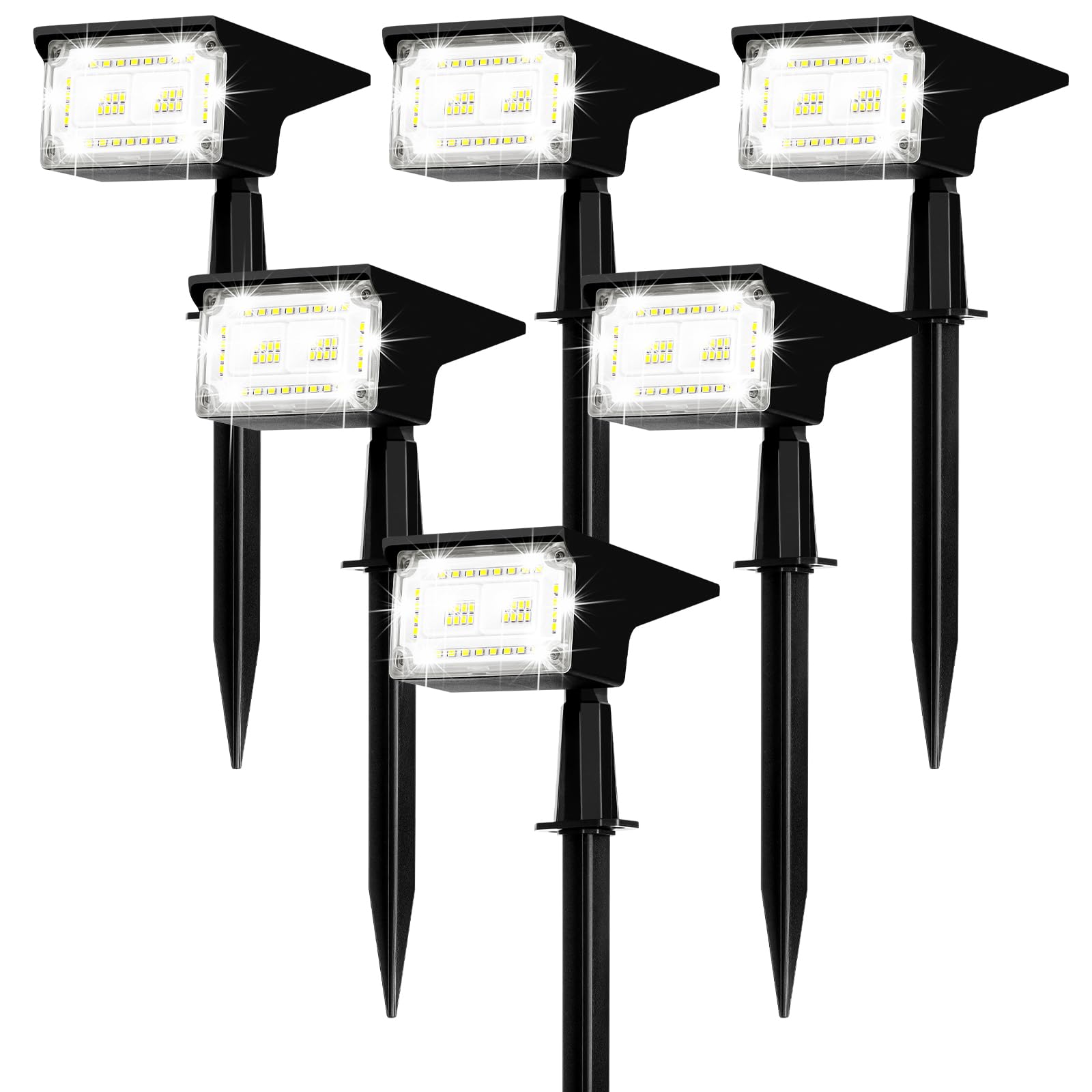 ZJOJO Solar Lights for Outside, Solar Spot Lights Outdoor 40 LEDs IP65 Waterproof, Solar Outdoor Lights for Garden Yard with 4 L