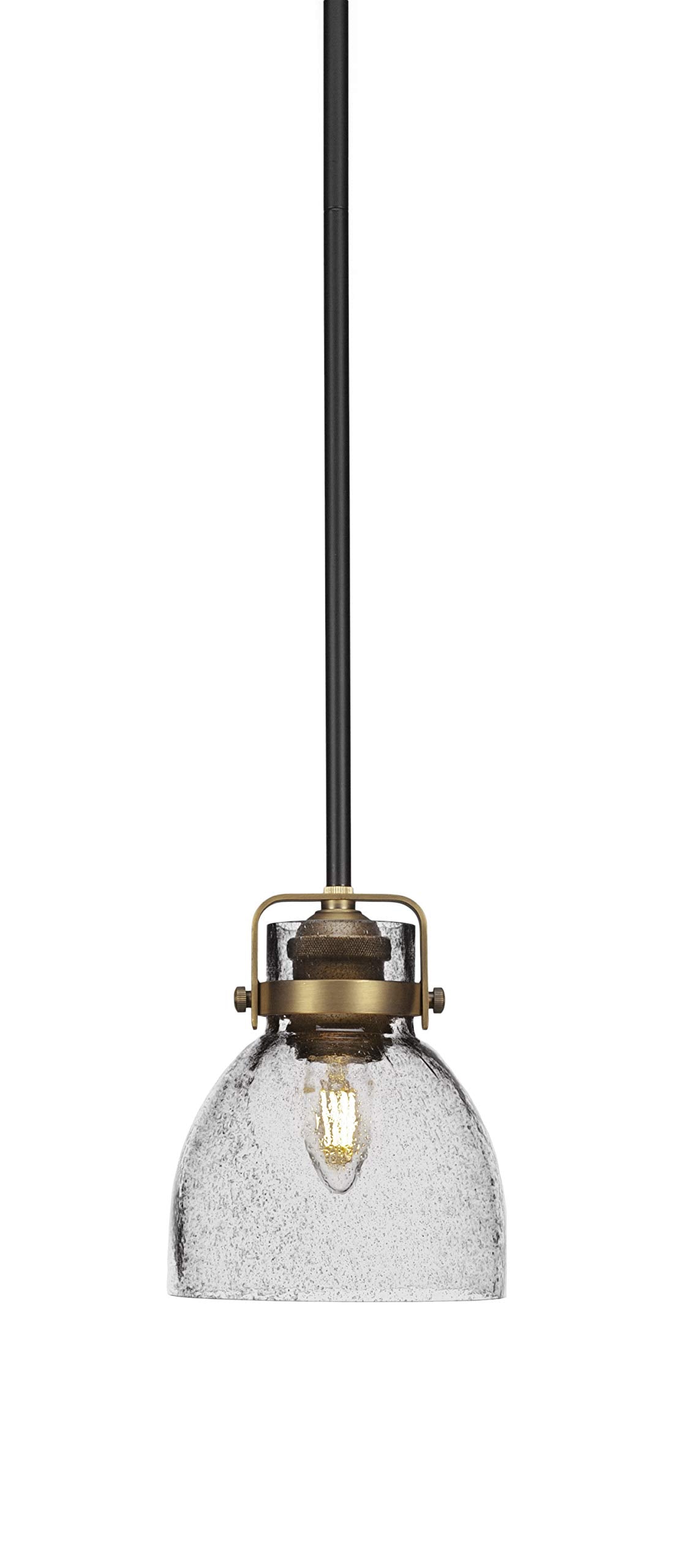 Easton 1 Light Mini Pendant in Matte Black & Brass (1941-MBBR-4119)