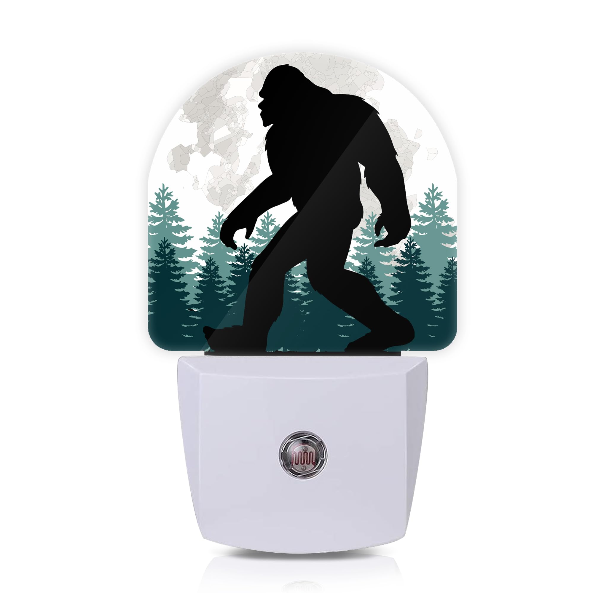Axxitude Big Foot Forest Moon Night Lights Plug Into Wall For Girls Boys Room,Night Light Led Lamp Dusk To Dawn Sensor Round Lamp For Bedroom Bathroom Hallway Home Wall Decor Nightlight