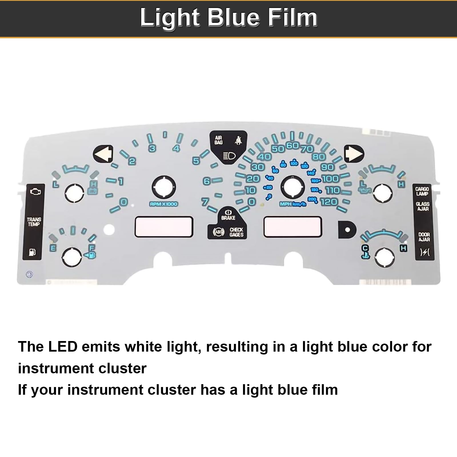 RAVSOFT Speedometer LED Bulbs Kit, Compatible with 2002-2006 Dodge Ram 1500 2500 3500, White, Pack of 14