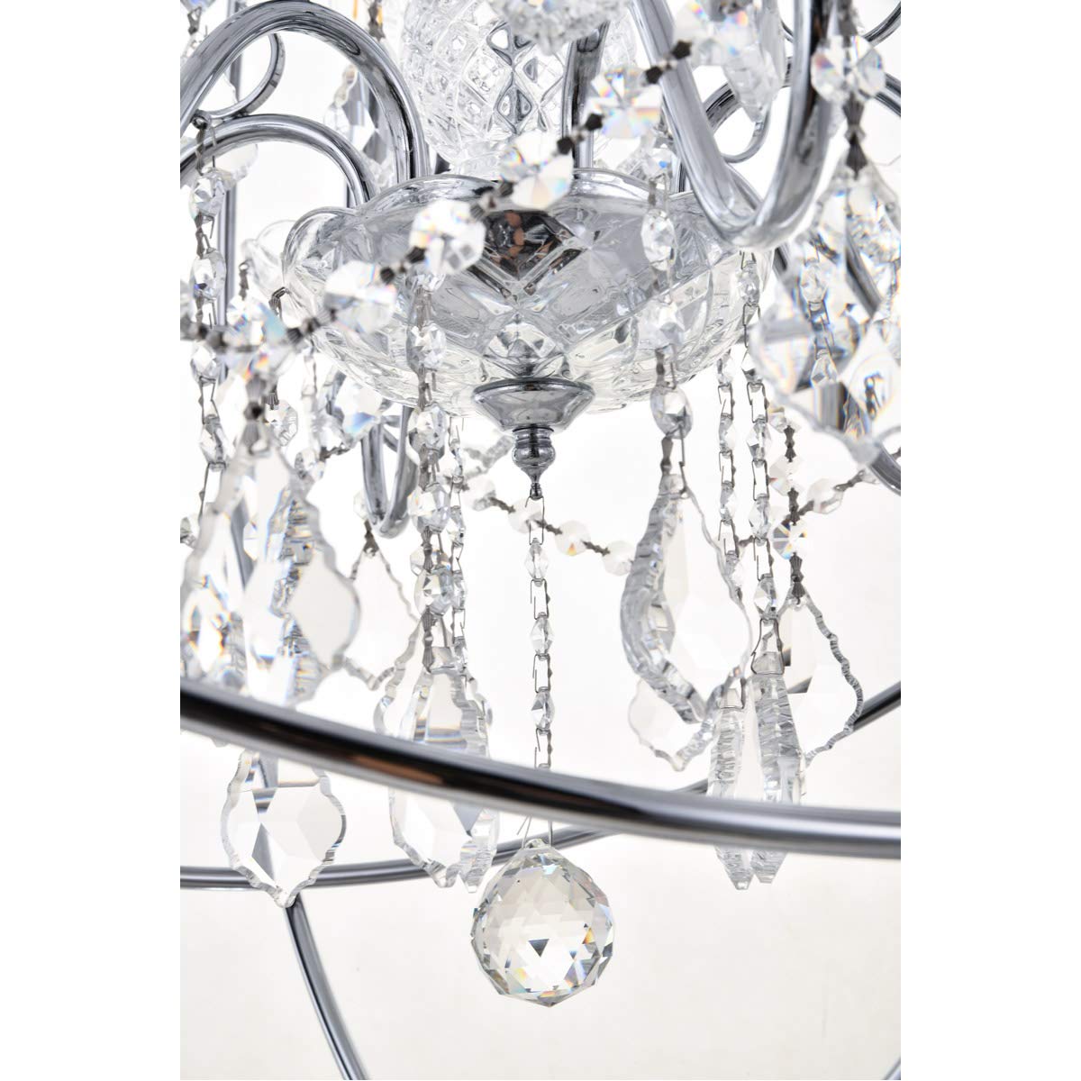 Living District Indoor Modern Home Decorative Bright Ceiling Cordelia 6 Light Chrome Crystal Pendant