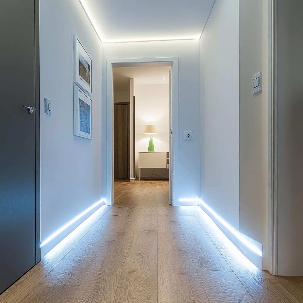 Led Strip Lights 24V Cob Led Daylight White 6000K Super Bright Led16.4Ft Dotless High Density Cuttable Flexible For Home Diy White Commercial Lighting Projects (Power Supply & Dimmer Not Included)
