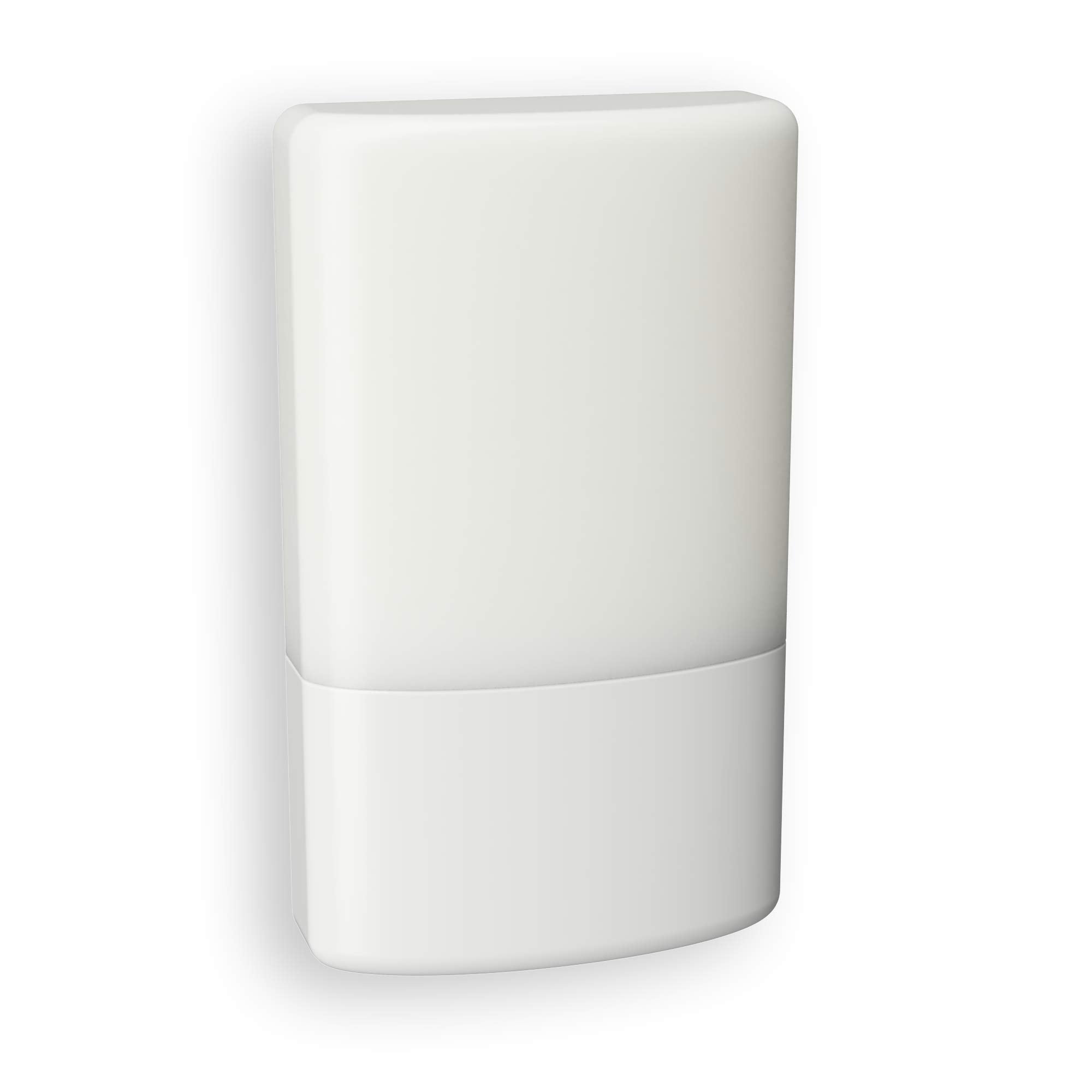 Westek Madison Shade Automatic Light, 1 Pack, White, Model NL-MDSN, Plastic Material
