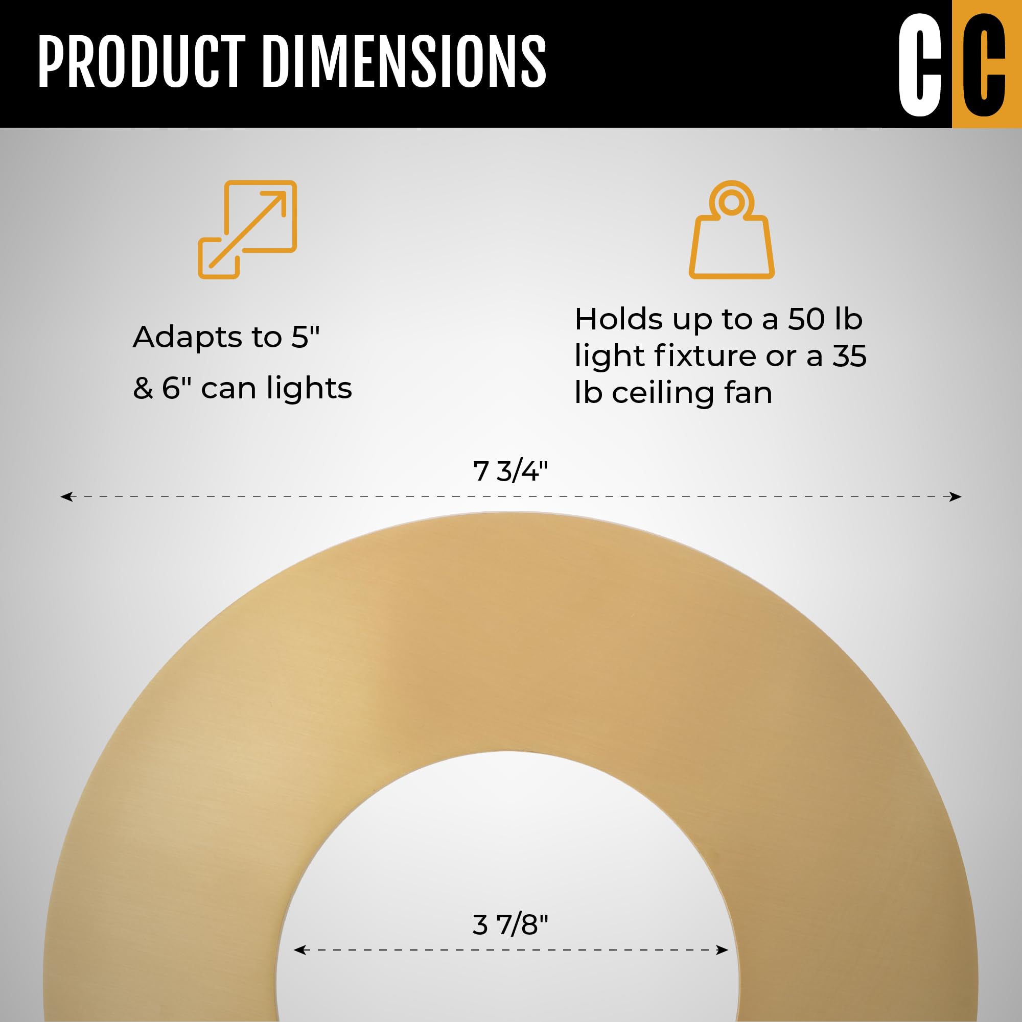 The Can Converter - R56, Recessed Can Light Conversion Kit, For Ceiling Light Fixture, Pendant Light, Hanging Light, Ceiling Fan