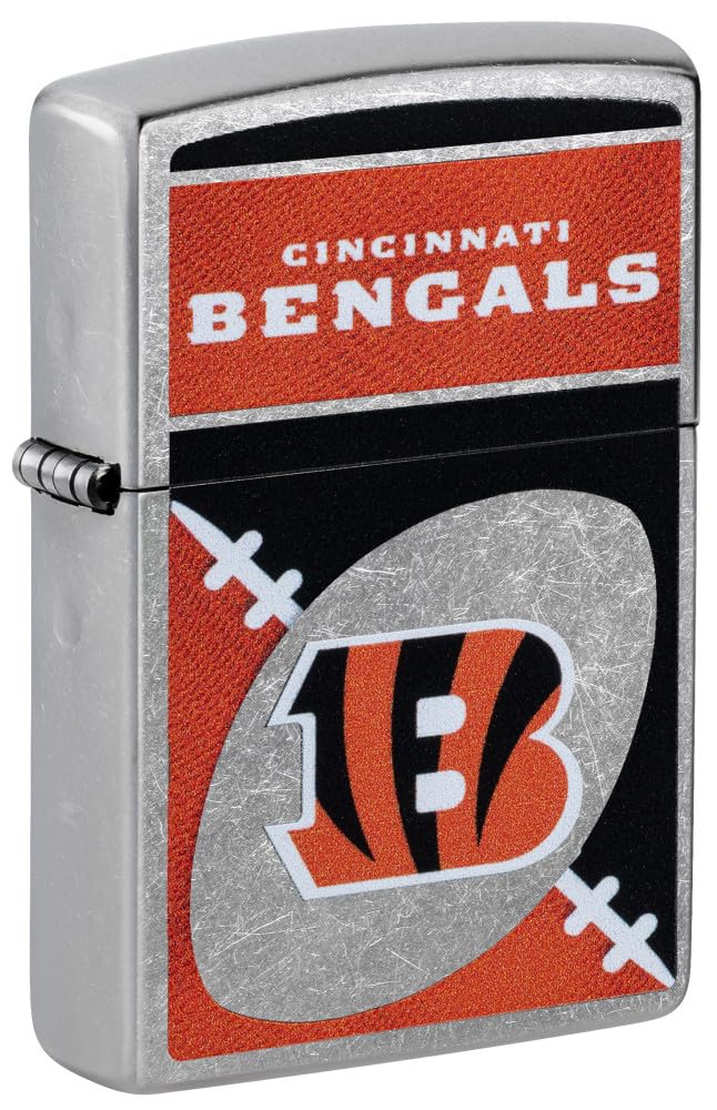 Zippo Nfl Cincinnati Bengals Street Chrome Pocket Lighter