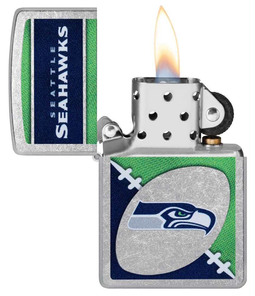 Zippo Nfl Seattle Seahawks Street Chrome Pocket Lighter