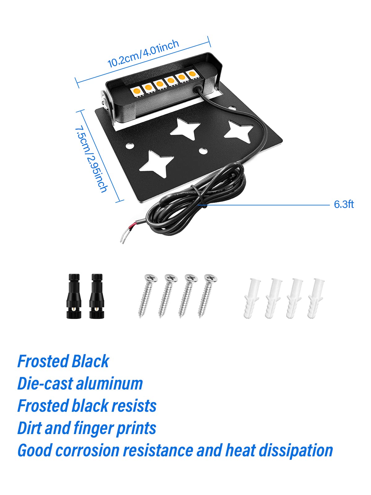 Doreio 3W Retaining Wall Lights 4 Inch Led Hardscape Lighting Low Voltage Landscape Paver Lights 12V 24V Step Lights Outdoor Ip6