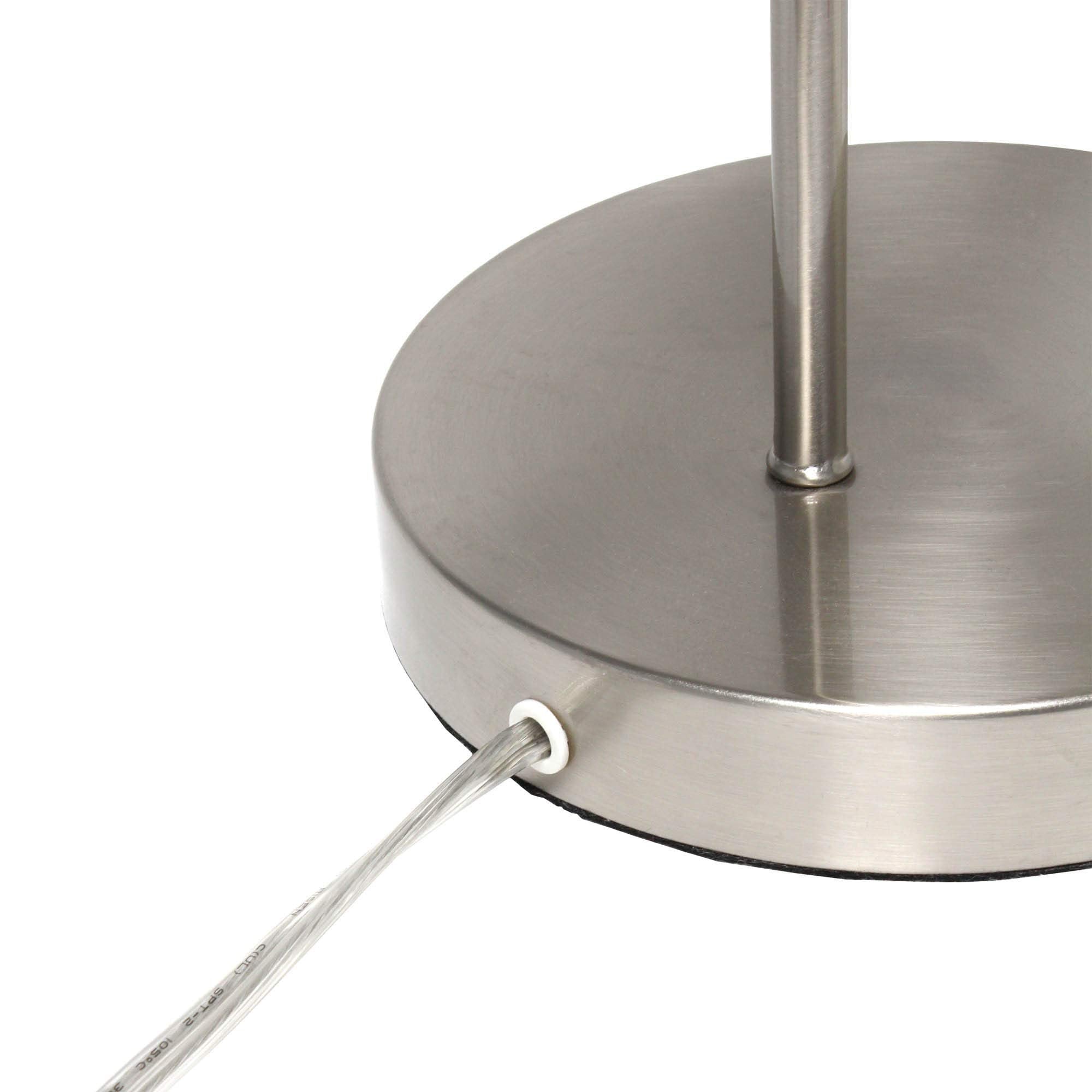 LALIA HOME Arched Metal Cage Table Lamp, Brushed Nickel, 20inH x 11inW x 9inL, Model LHT-5061