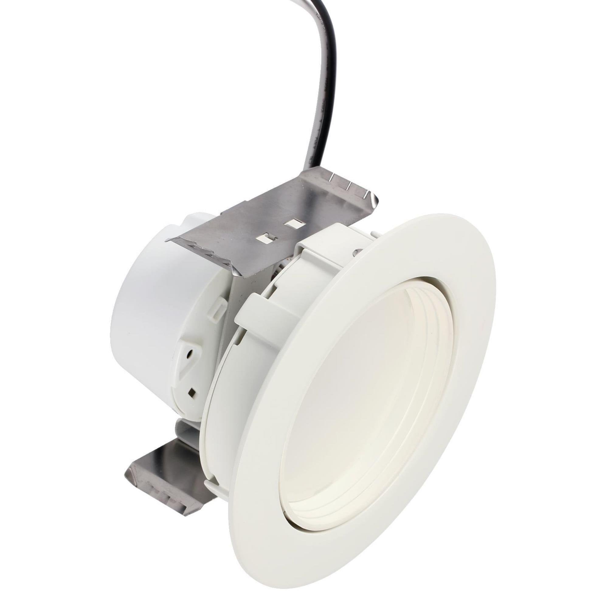 Westinghouse 5082000 4-Inch LED Downlight Dimmable Warm Light Bulb, 65-Watt Equivalent, White Trim, Medium Base