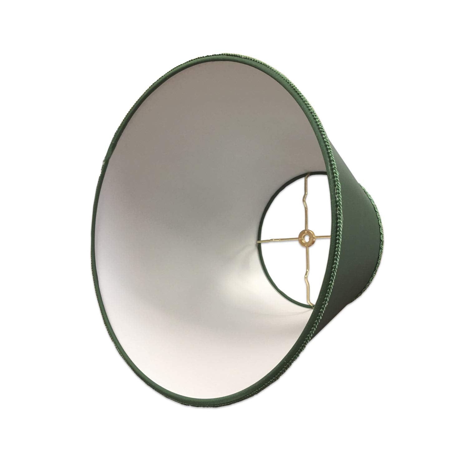 Royal Designs, Inc. Designer Empire Hardback Shade With Elegant Trim, Hb-645-14Gre-1, Green, 8 X 14 X 11