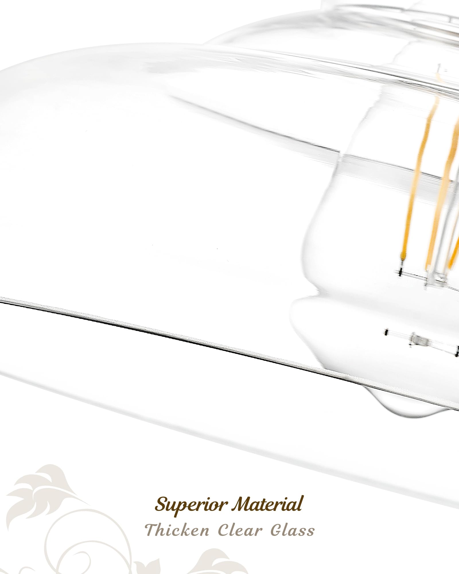 FEMILA Flush Mount Ceiling Light Fixture, 11in Oil Rubbed Bronze, Clear Glass Shade, Rustic Industrial, Model 4FY09-F ORB