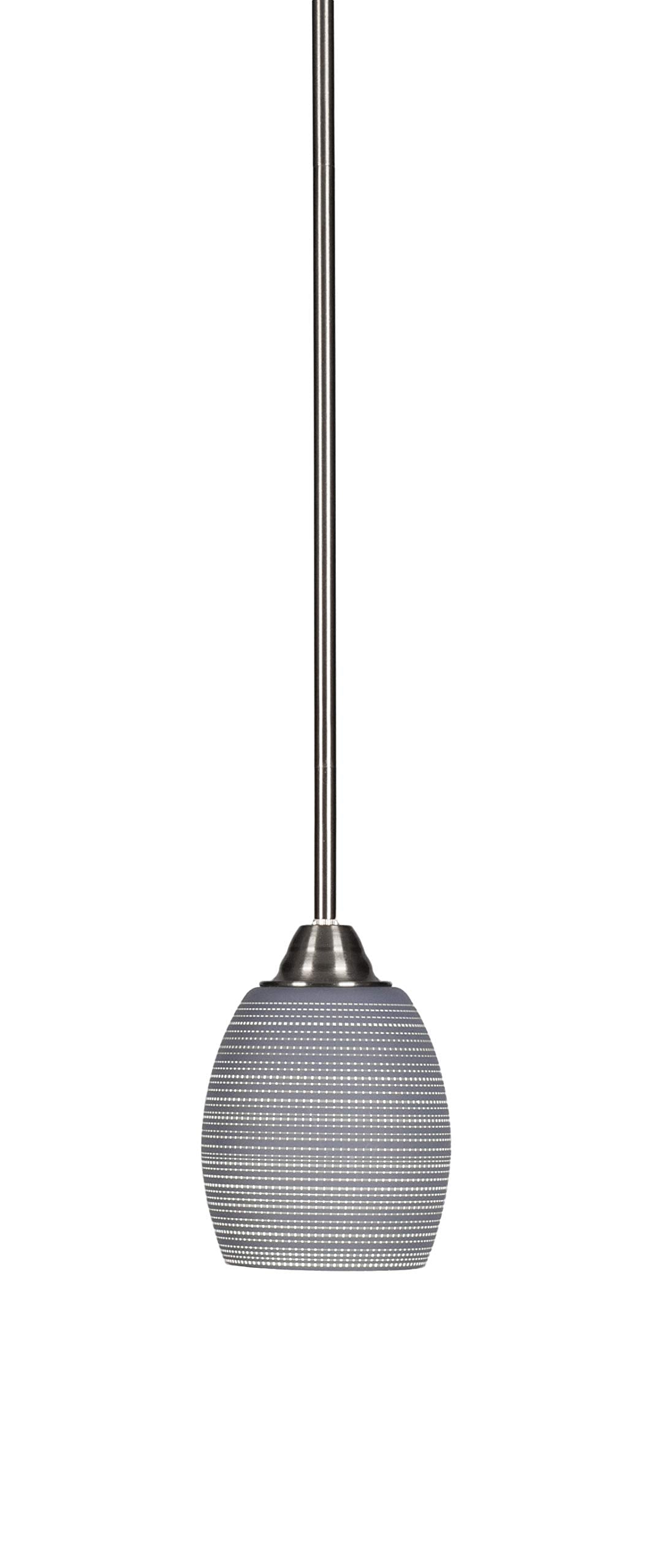 Toltec Lighting Paramount 1 Light Mini Pendant in Brushed Nickel (3401-BN-4022)