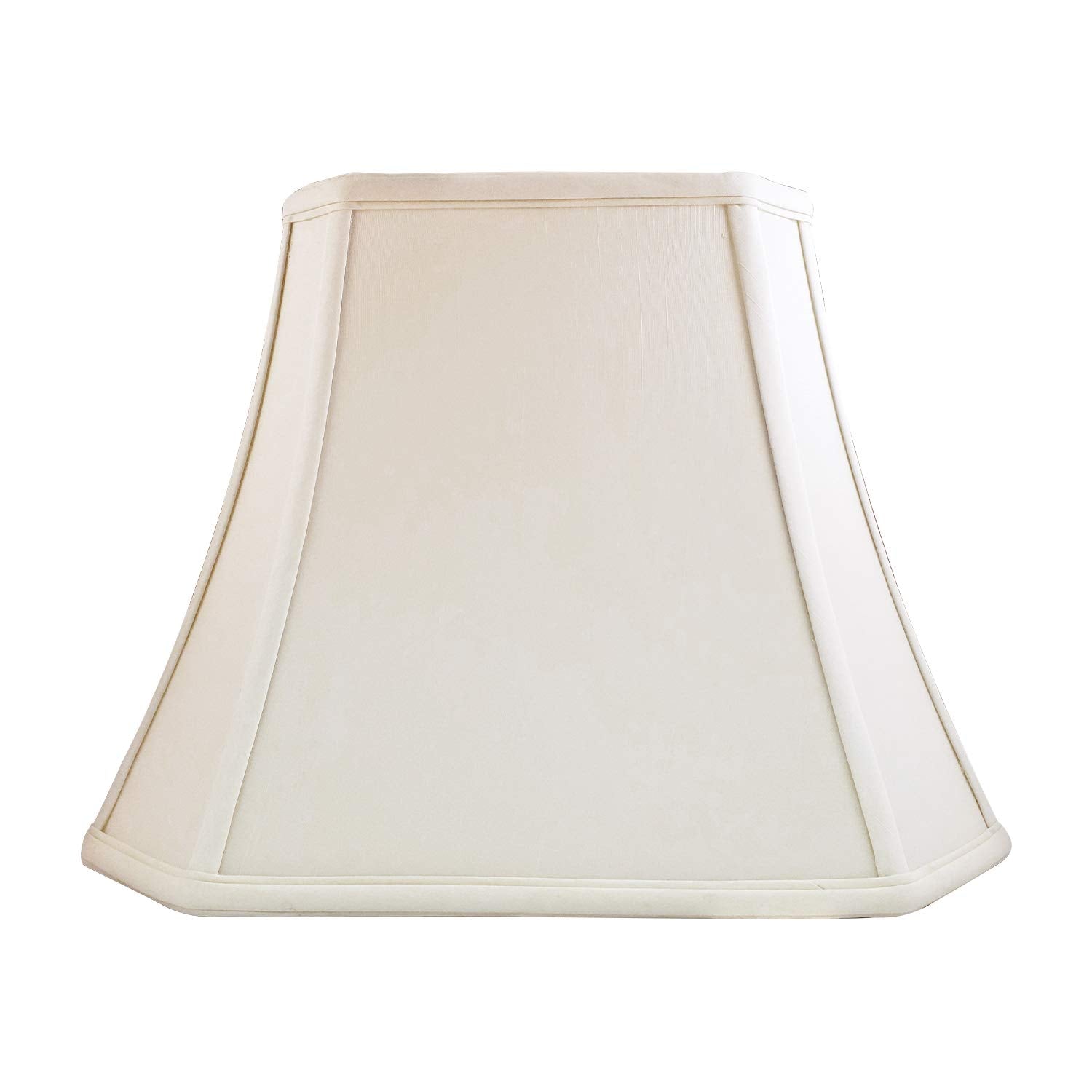 Royal Designs Rectangle Cut Corner Lamp Shade, DBS-710-11WH, 6x11x8, White, Silk Material