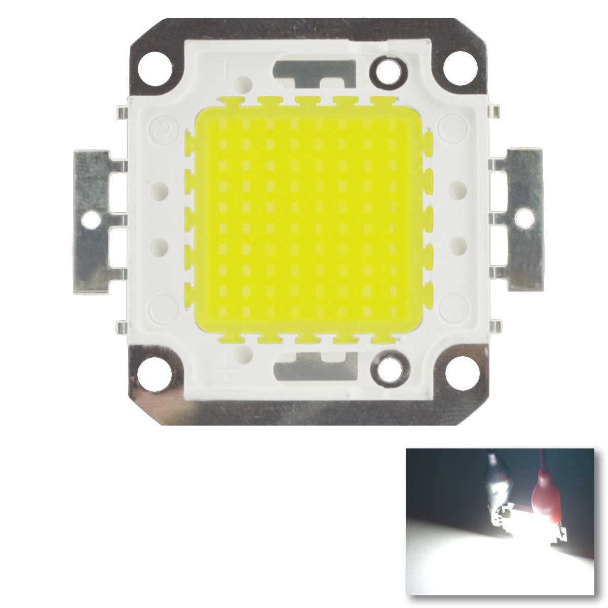 L LOHAS LED 100W LED Chip Bulb High Power Energy Saving Lamp, Cool White, Aluminum, Model LH-XP-100W-6000k, 1 Count