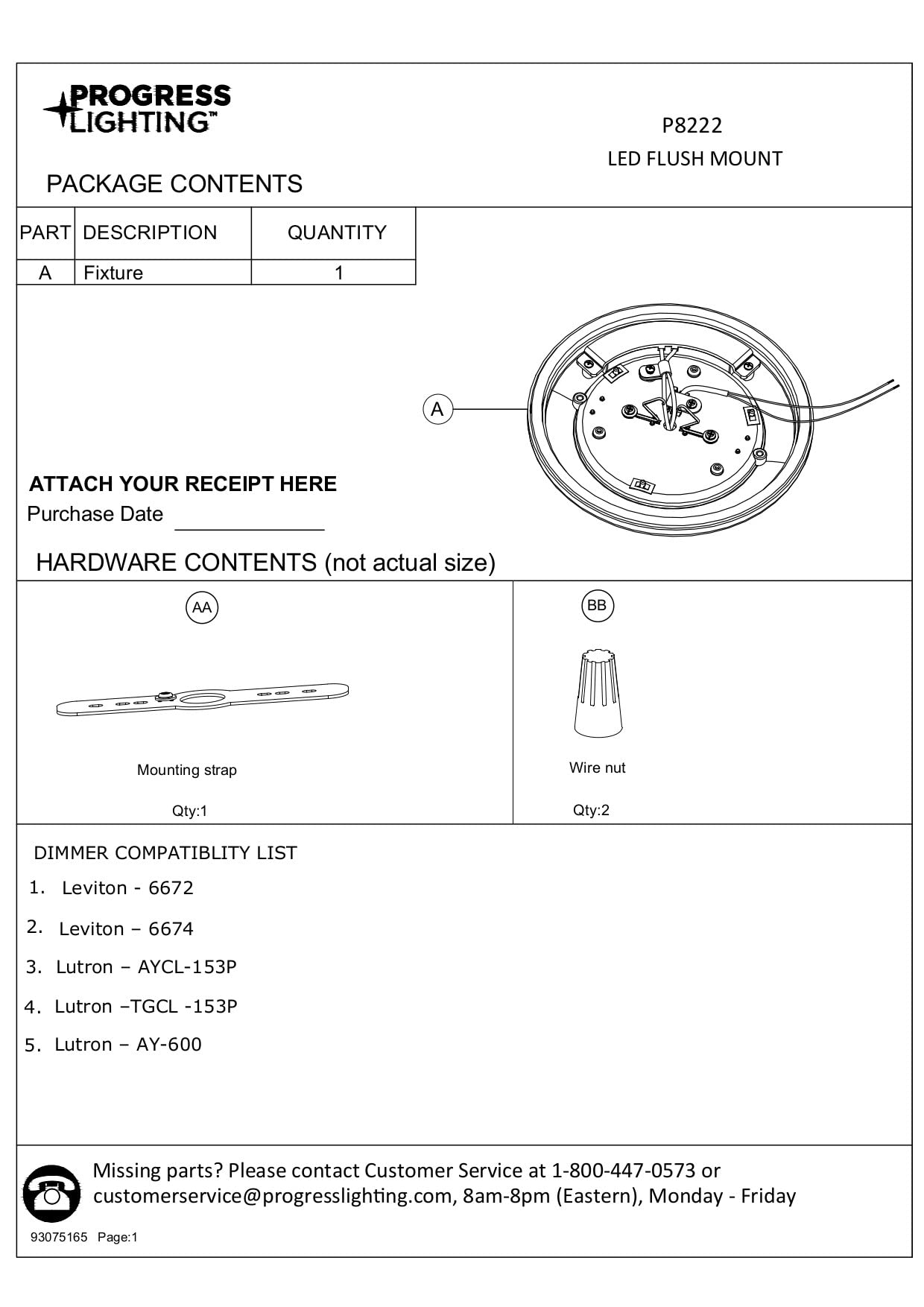 Progress Lighting P8222-28-30K Led Flush Mount, White