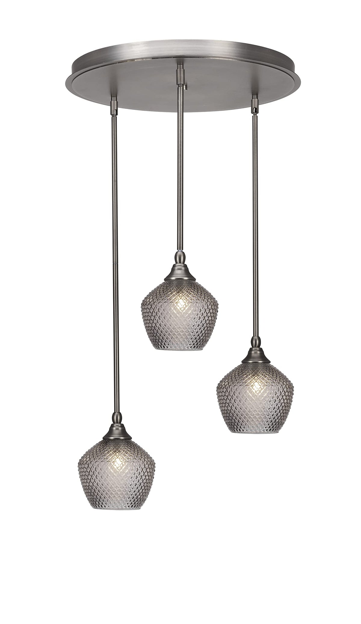 Empire 3 Light Cluster Pendalier in Brushed Nickel Finish (2183-BN-4922)