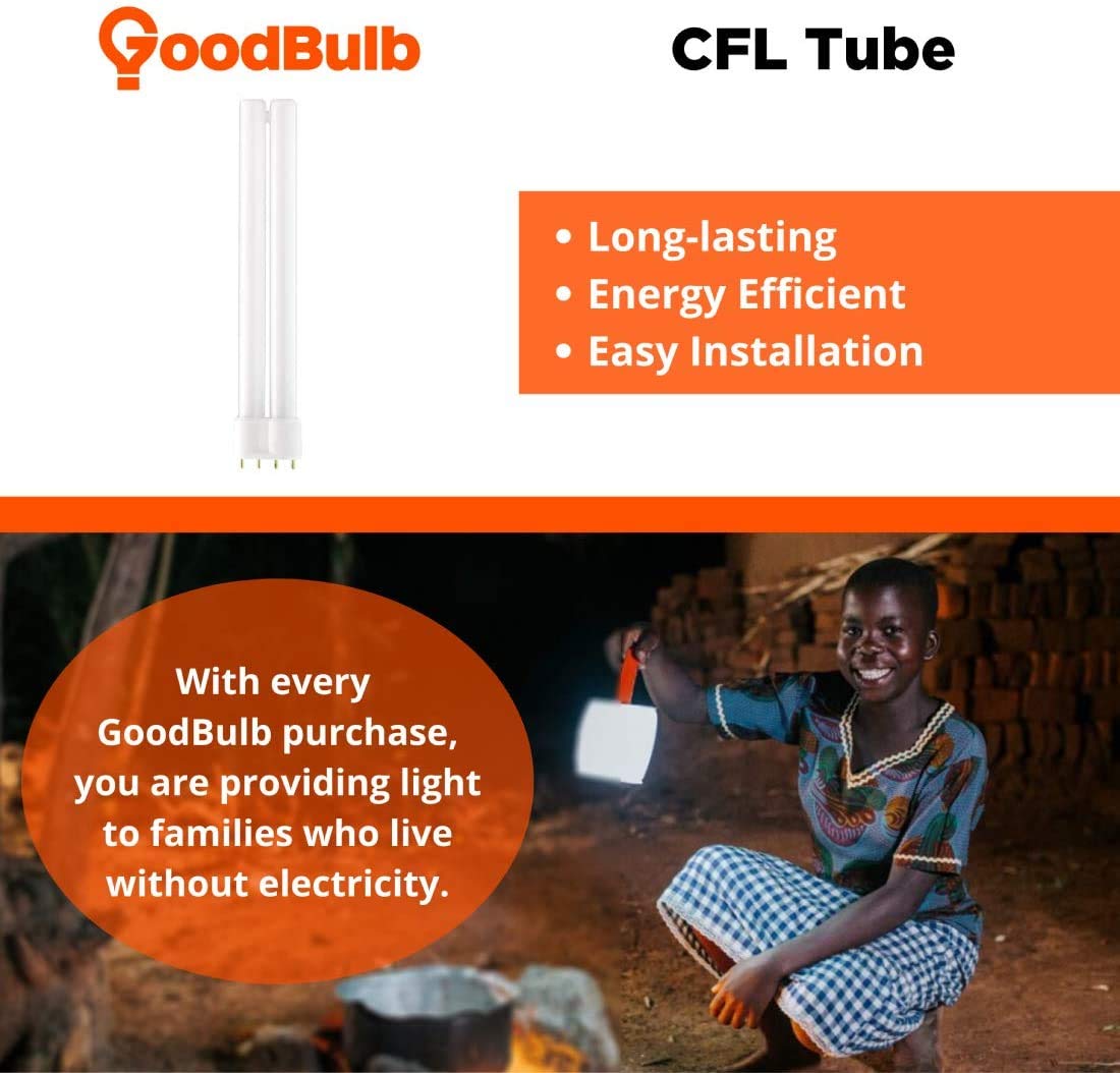 Goodbulb Pll36/850 | 36W 16.9 Twin Tube Compact Fluorescent Light Bulb 4-Pin 2G11 Base 5000K Daylight 2400 Lumen Car Dealership Lighting Pack Of 10