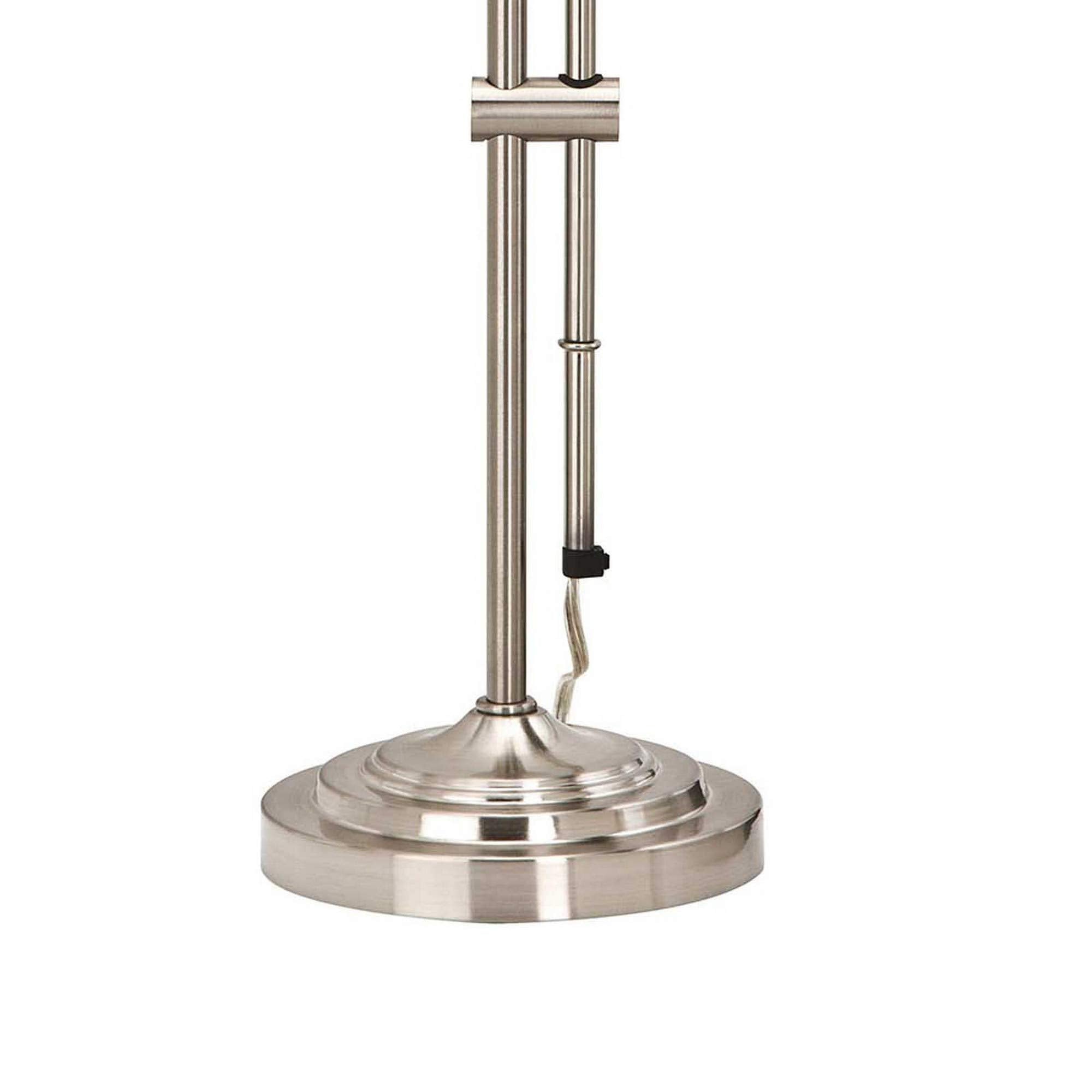 Benzara Metal Desk Lamp with Adjustable Pole, Model BM225084, Silver