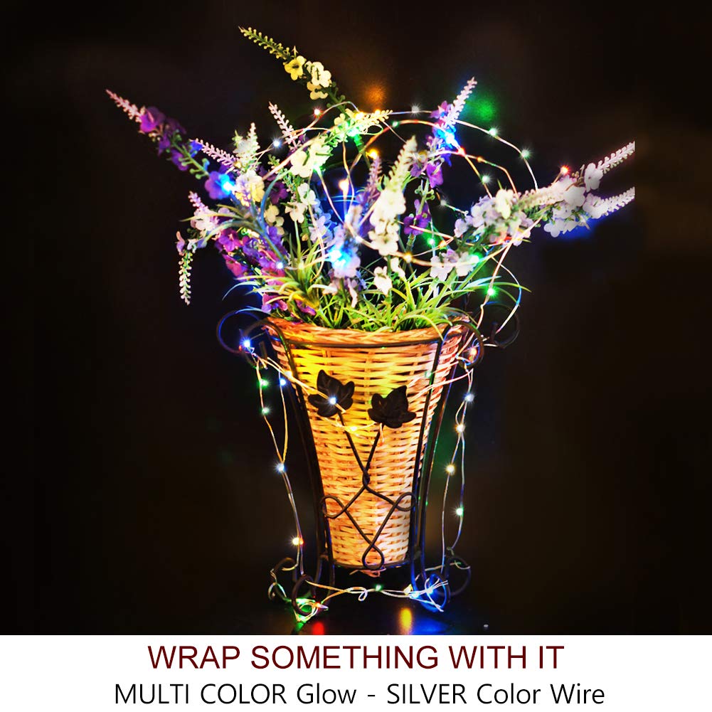 Bright Zeal 66 Ft 200 Led 8 Mode Multi Colored Christmas Fairy Lights Battery Operated With Remote Control Christmas Lights Outdoor Multicolor Waterproof - Twinkle Led Christmas String Lights Colorful