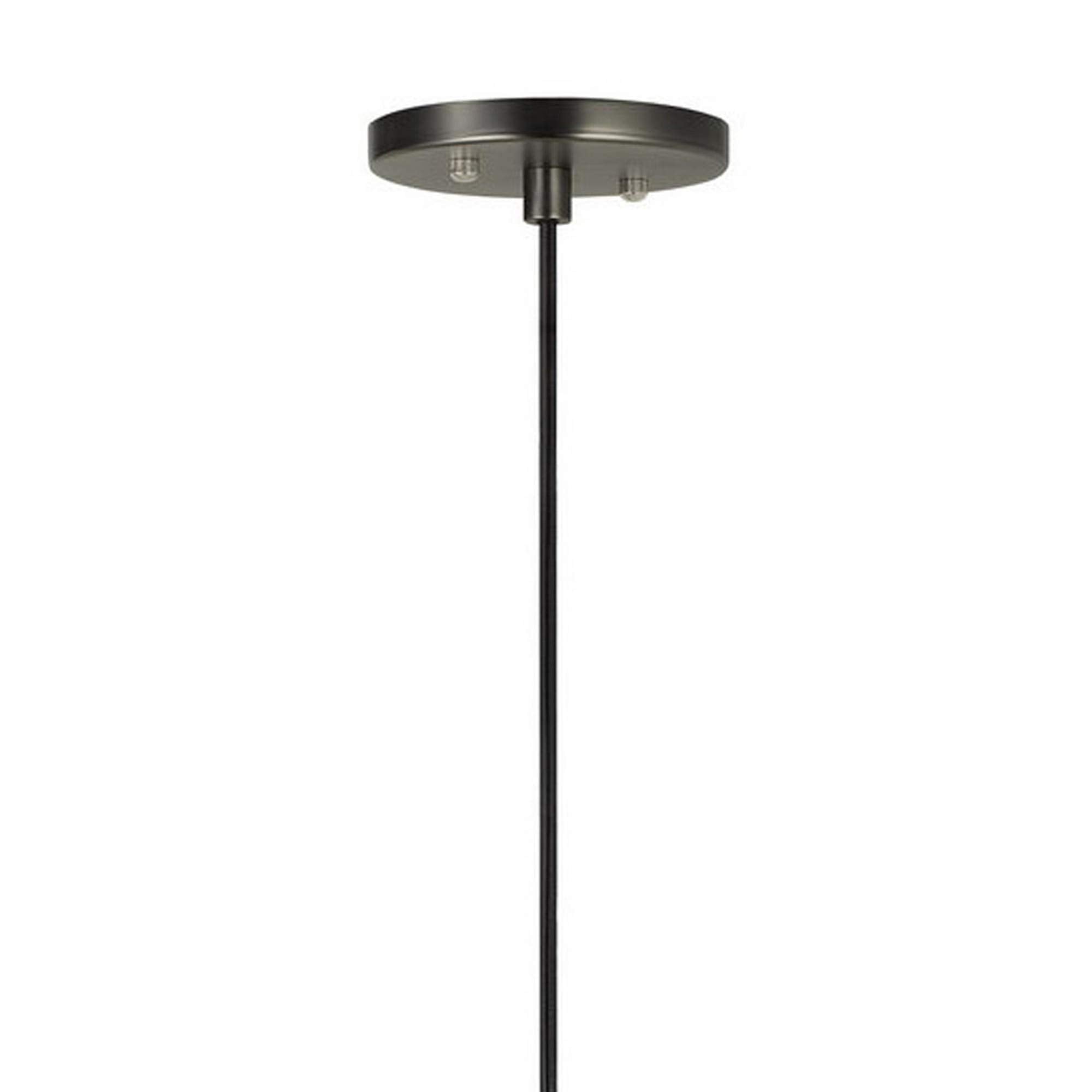 Benzara Hexagonal Metal Frame LED Light Pendant, Glass Diffuser, Black, Model BM220652