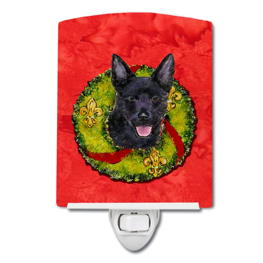 Carolines Treasures Ceramic Night Light, Australian Kelpie, 6x4x3in, Model SS4187CNL, Ideal for Bedroom, Bathroom, Nursery, Multicolor