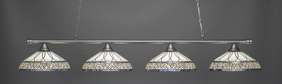 Oxford 4 Light Island in Brushed Nickel (374-BN-948)
