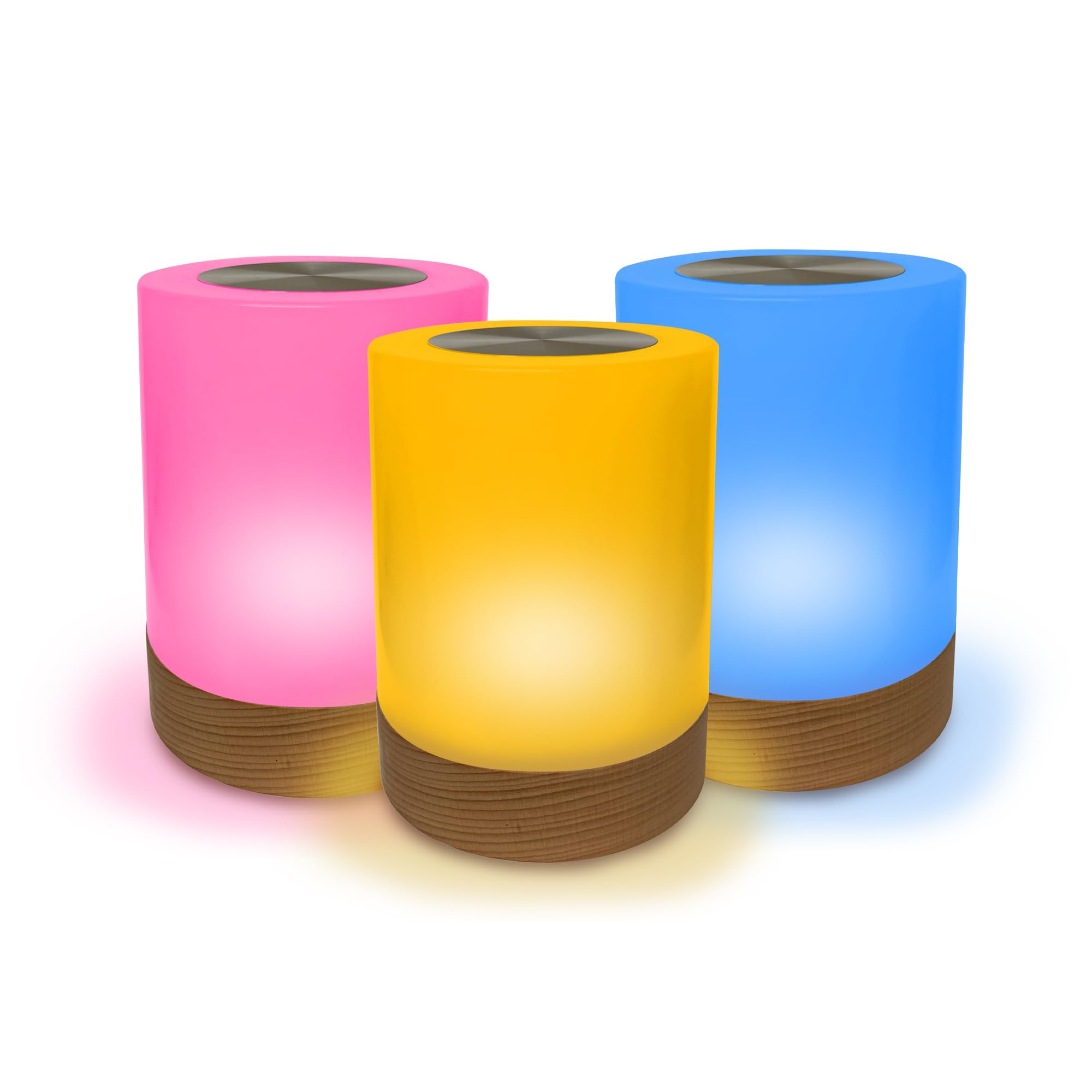 Friendship Lamp Lumi by Filimin - Best Friend WiFi Touch Lamp Real Beech Wood LED Light for Long-Distance Connection  Relationship  Friendship  Gifts  Couples  App Setup  No Subscription - Set of 3