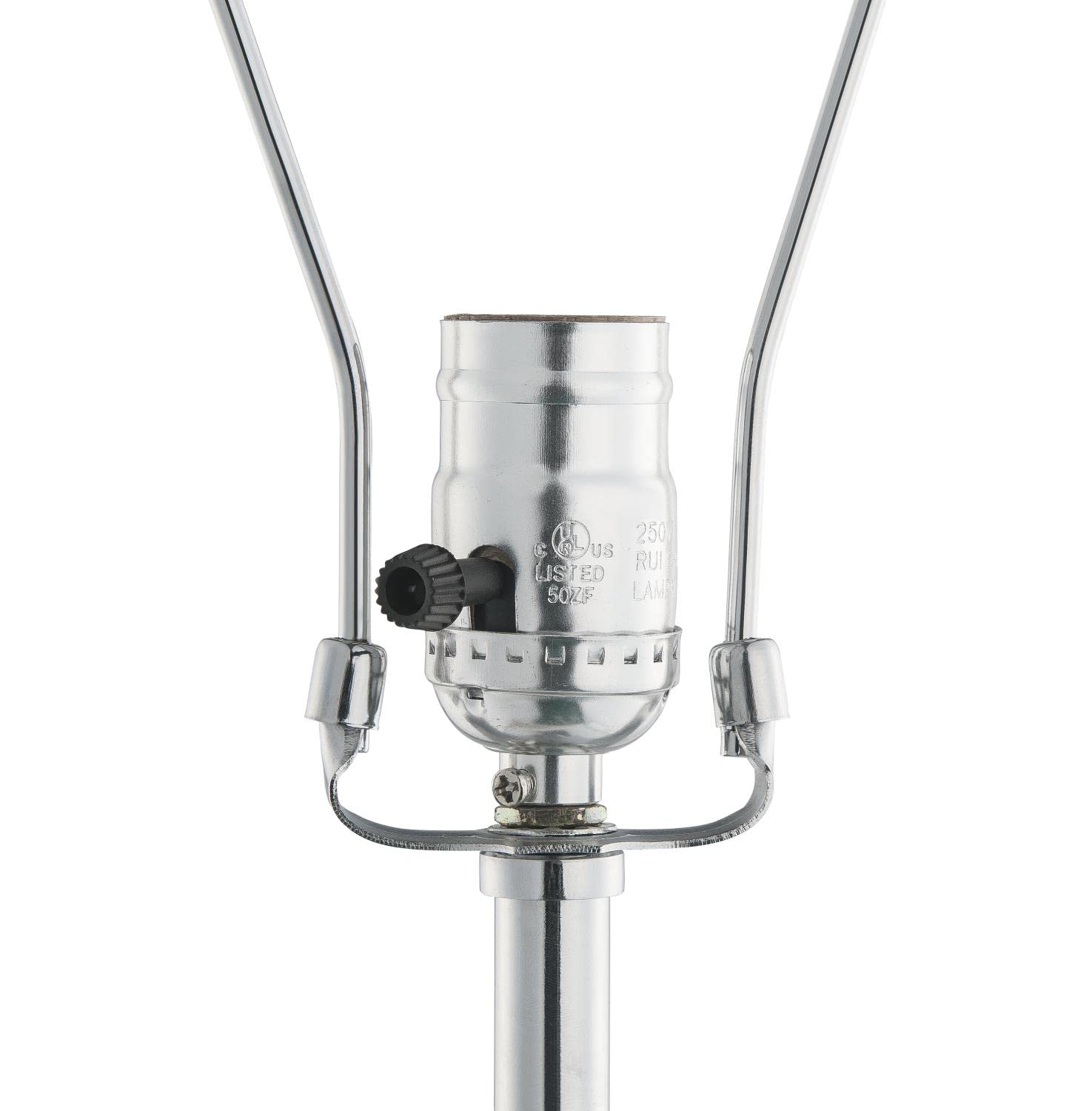 Acme Nysa Drum Shape Table Lamp in White Fabric and Mirrored