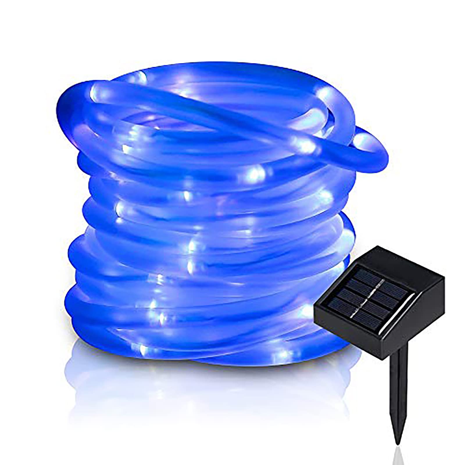 lychee Solar Rope Lights 50 LED Waterproof 16.5ft Outdoor String Lights Blue Model 04-042-016