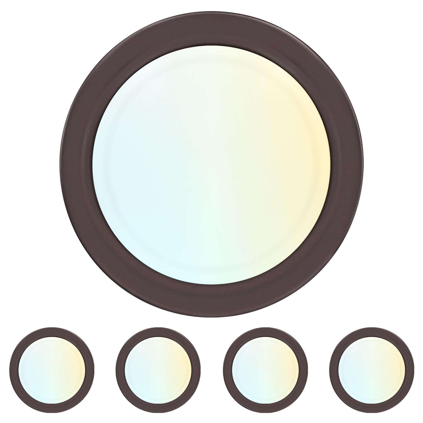 LUXRITE 6 Inch LED Disk Lights, Dimmable Flush Mount Ceiling Light, 5CCT Selectable 2700K 3000K 3500K 4000K 5000K, 12.5W, 1000LM