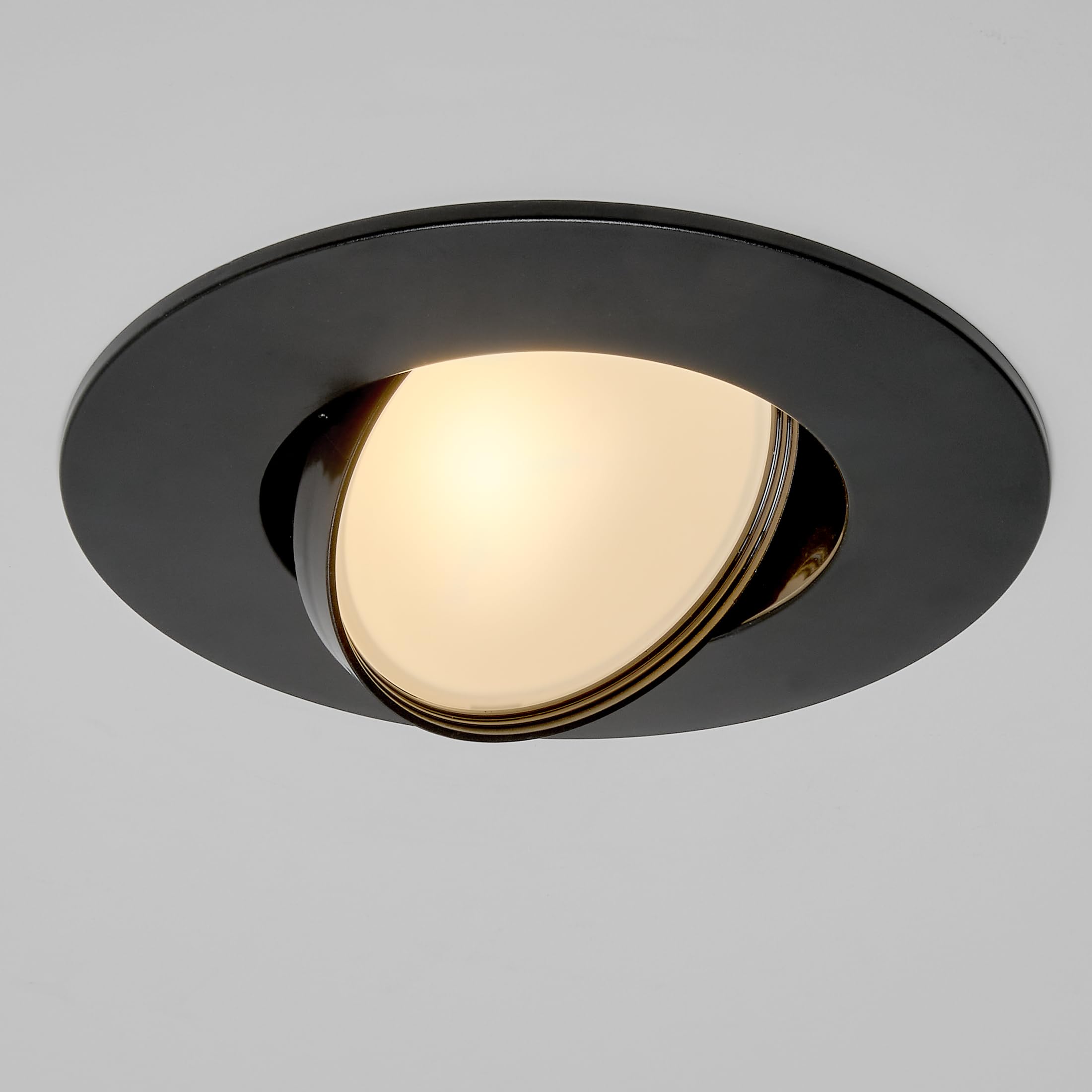 Maxxima 5 & 6 in. Rotatable LED Downlight Gimbal, 1000 Lumens, Dimmable, Black Trim, Model MRL-611555B, 5 C